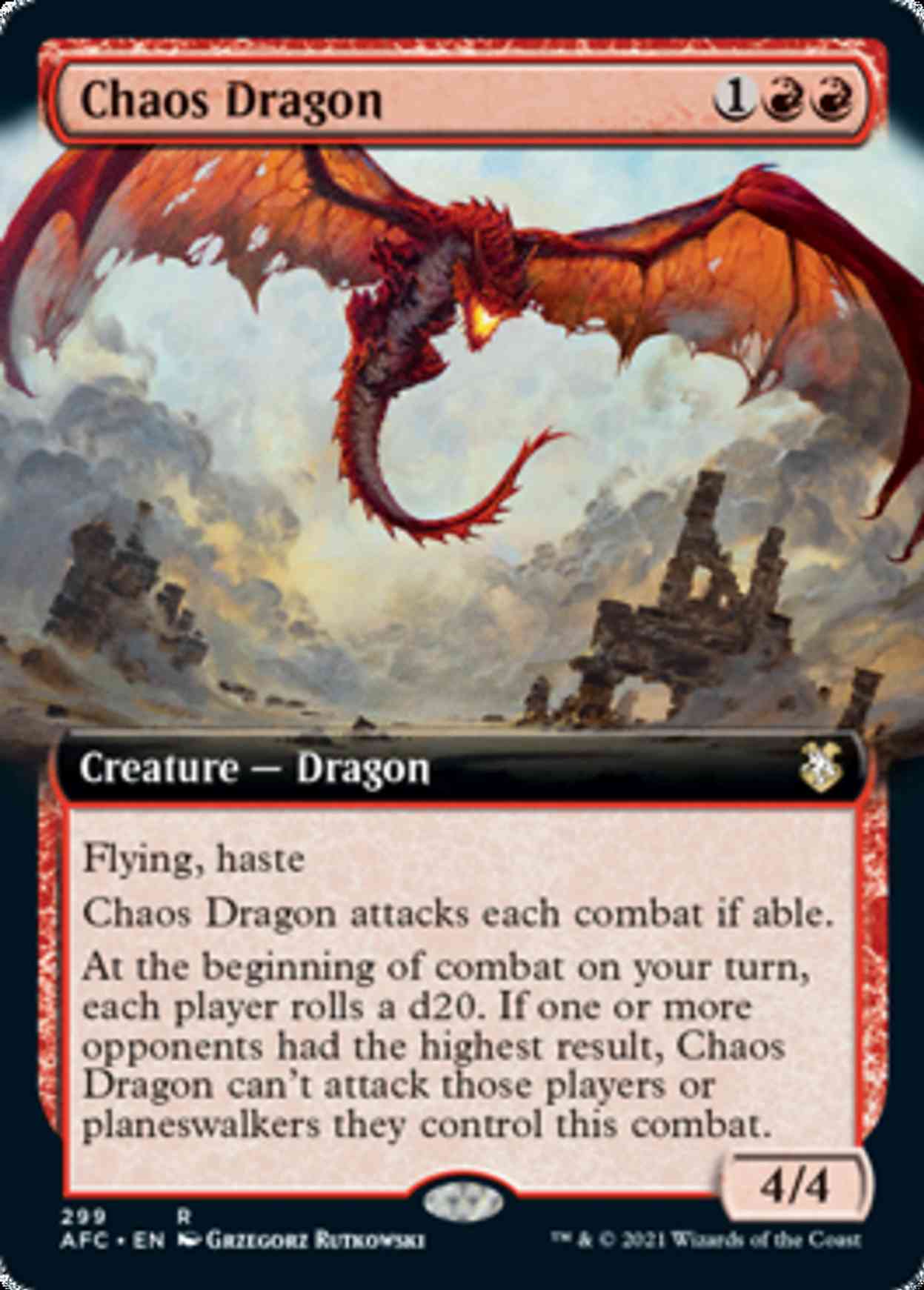 Chaos Dragon (Extended Art) magic card front