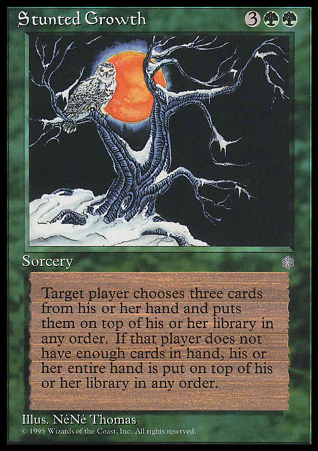 Stunted Growth magic card front