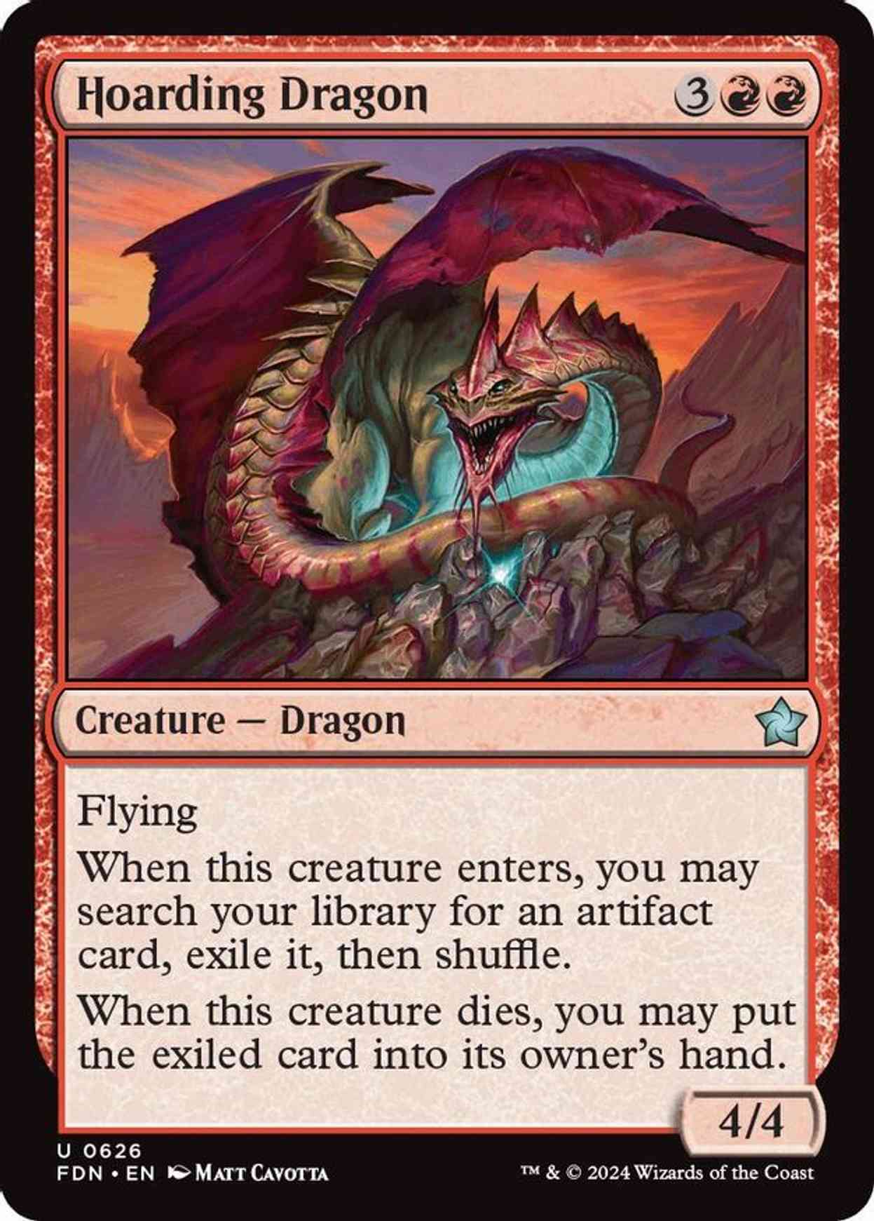 Hoarding Dragon magic card front