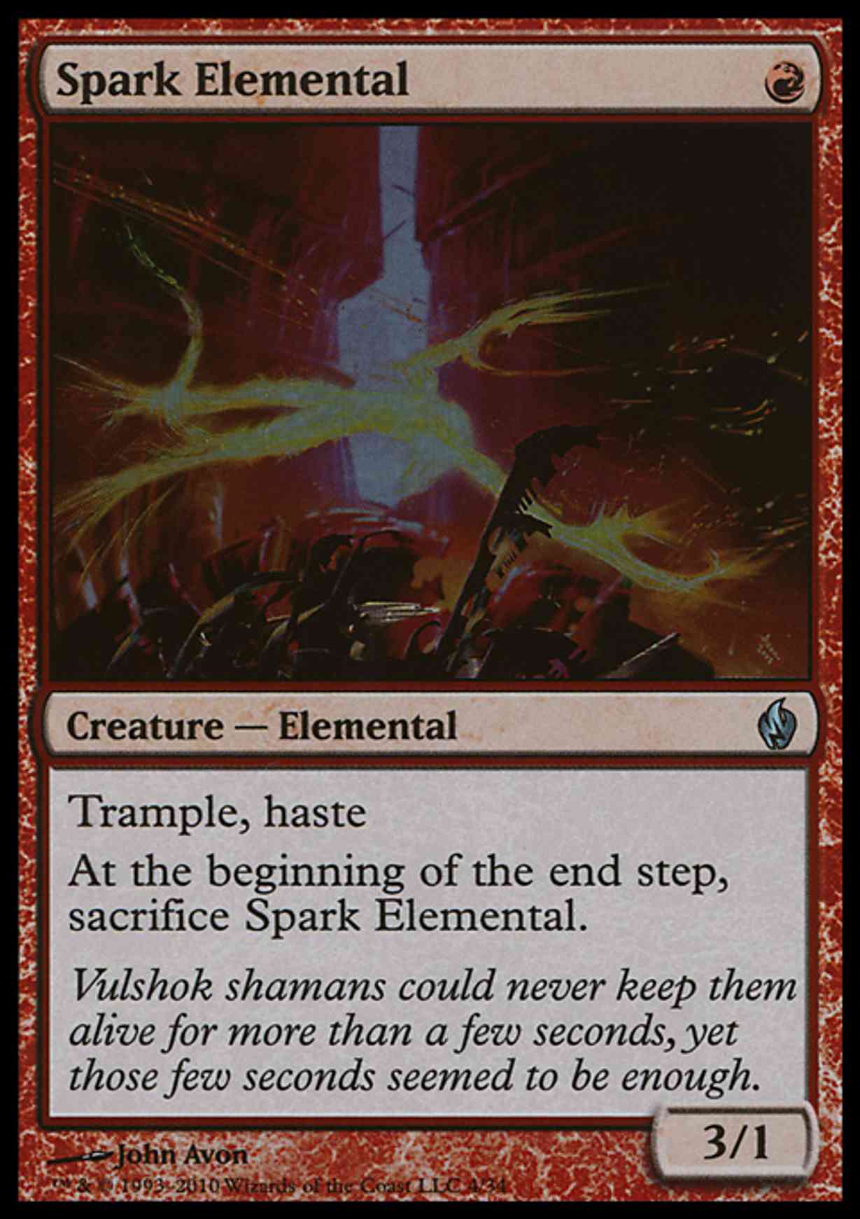 Spark Elemental magic card front