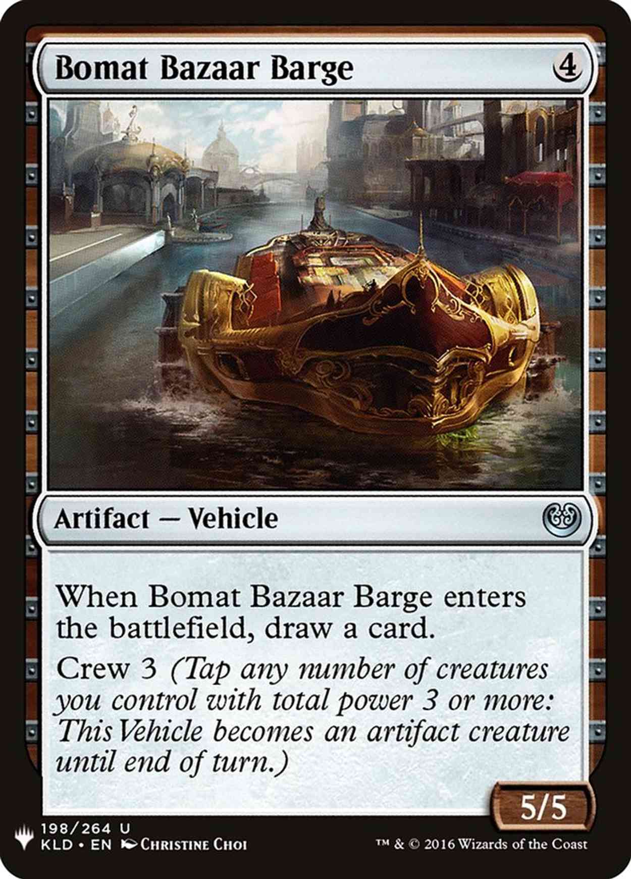Bomat Bazaar Barge magic card front