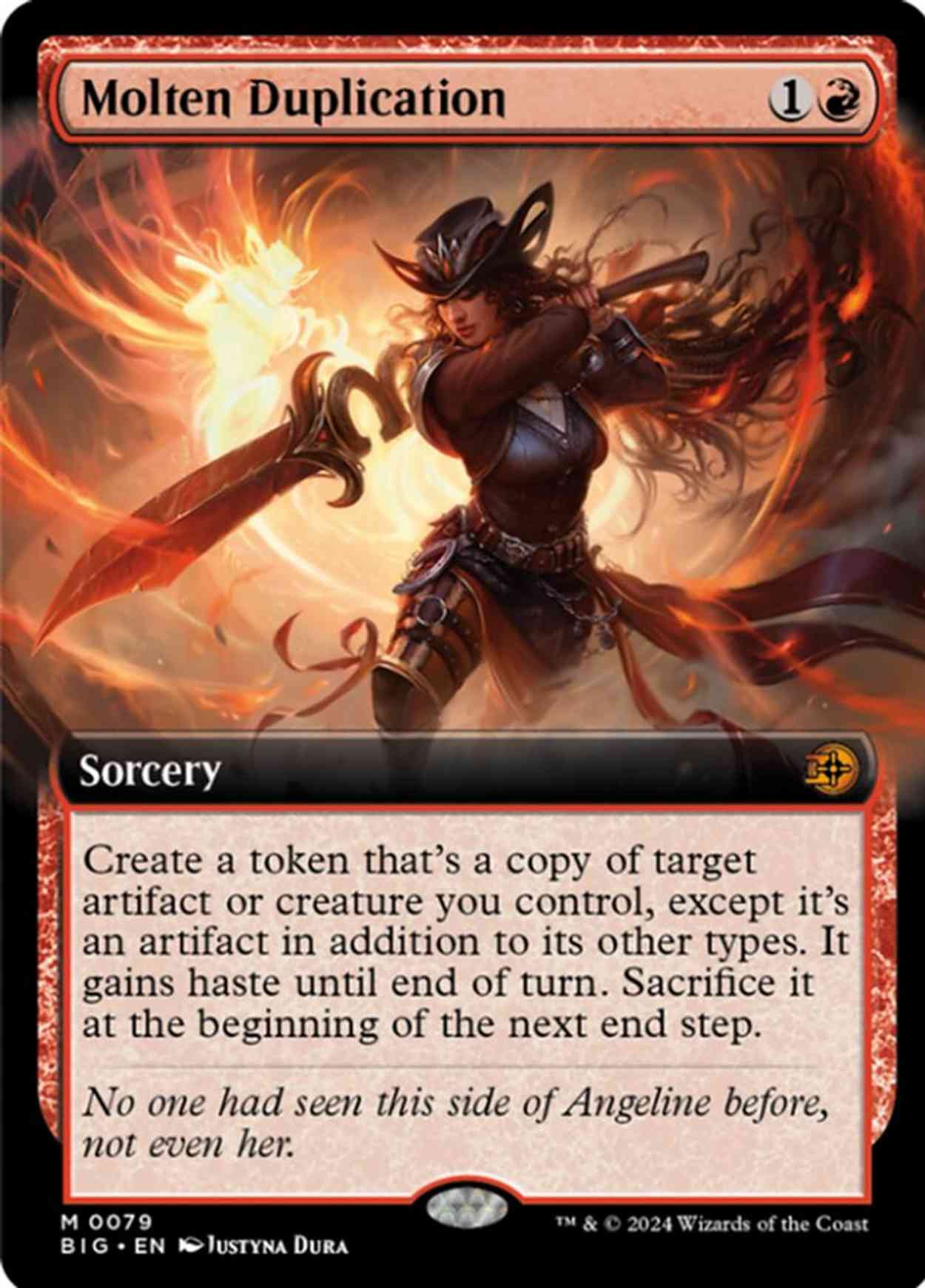 Molten Duplication (Extended Art) magic card front