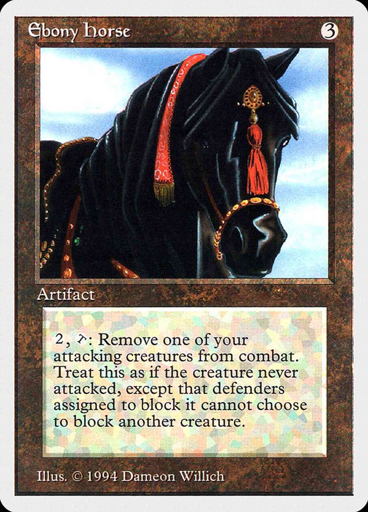 Ebony Horse magic card front