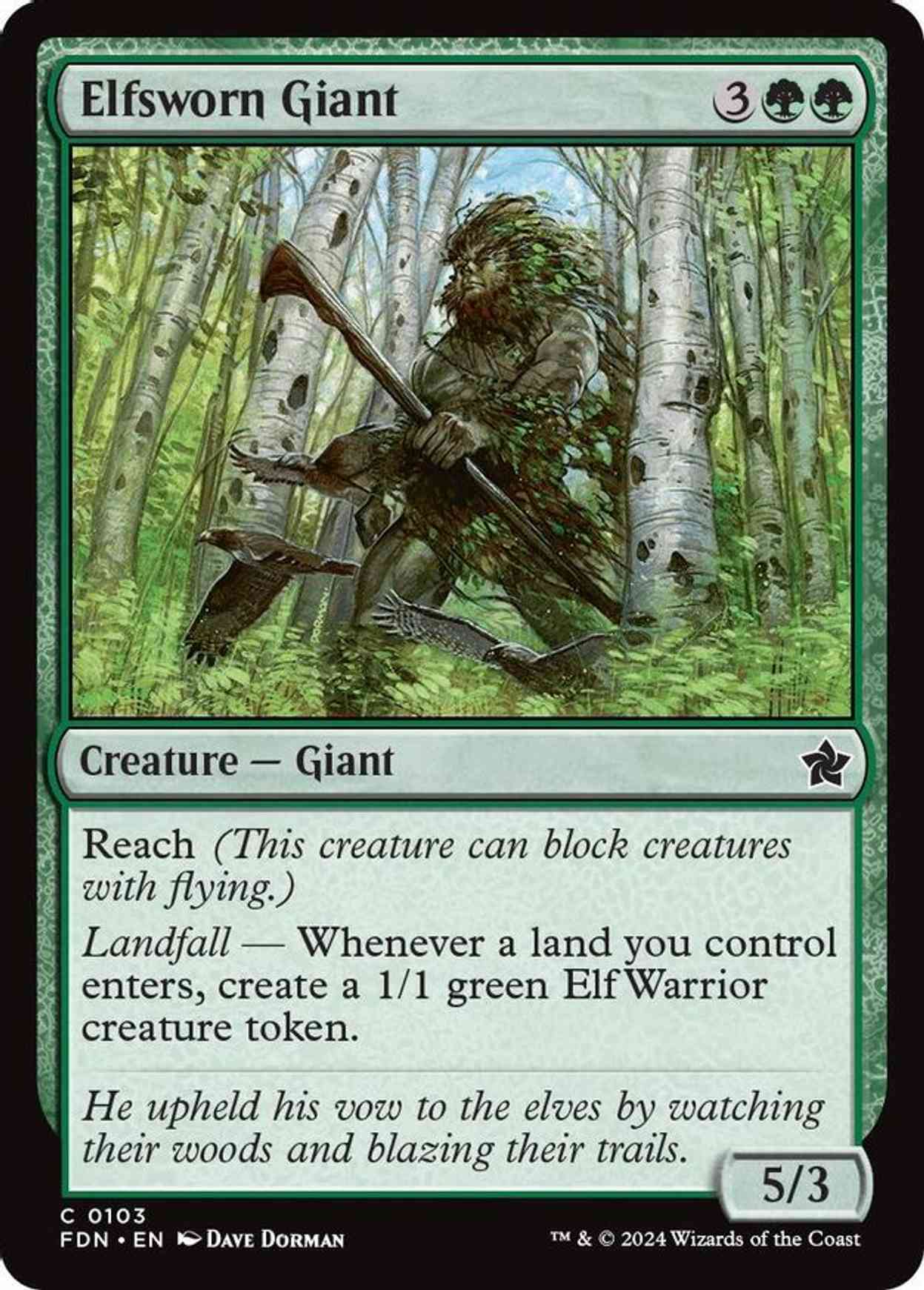 Elfsworn Giant magic card front