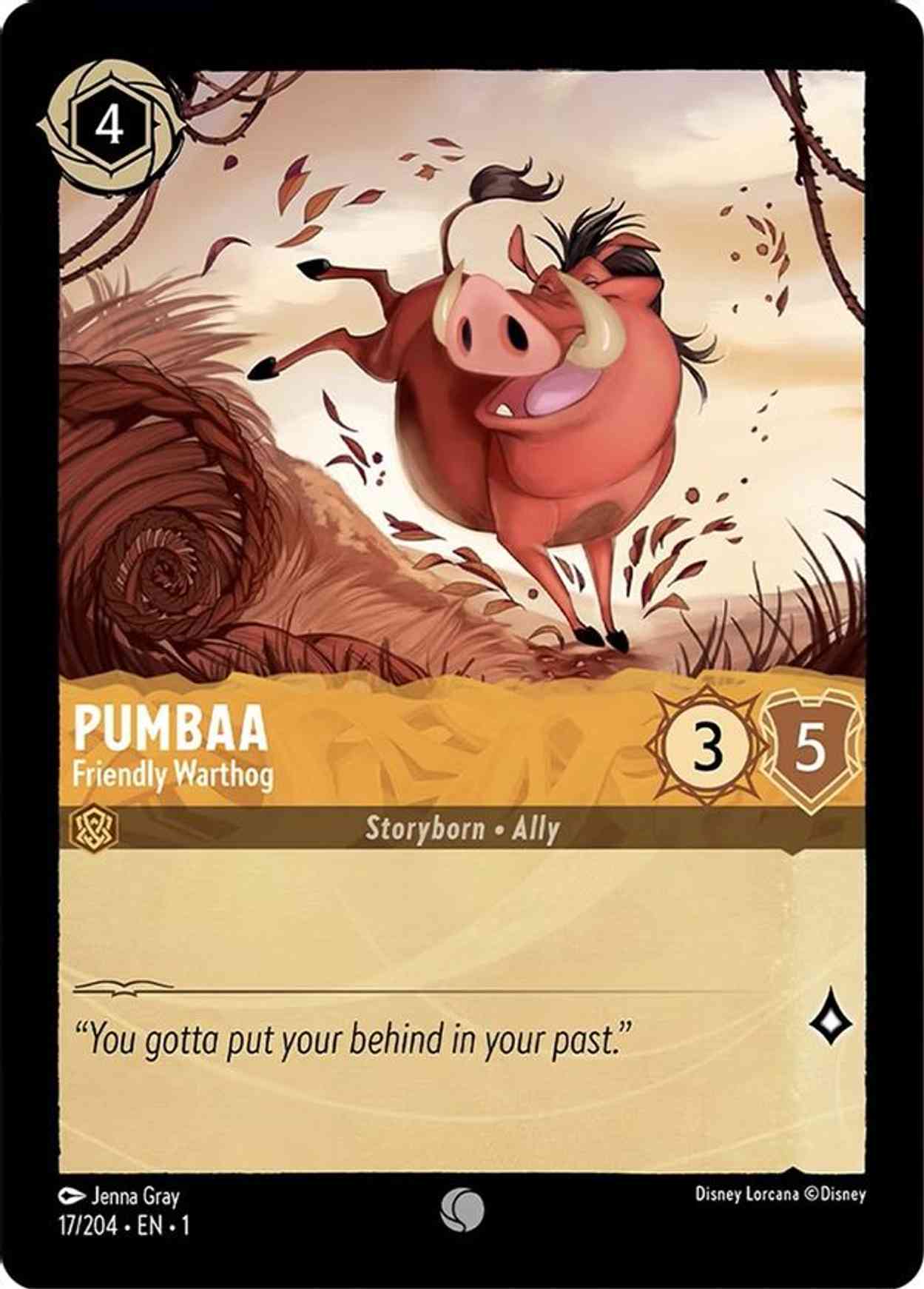 Pumbaa - Friendly Warthog magic card front