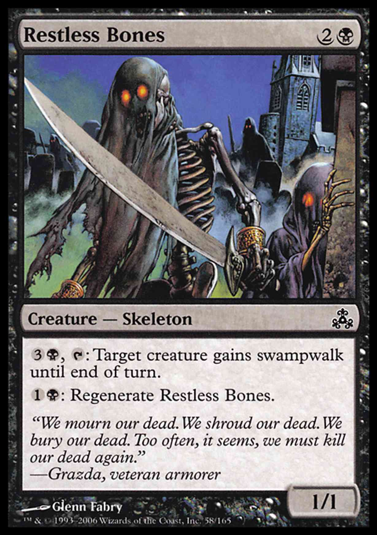 Restless Bones magic card front