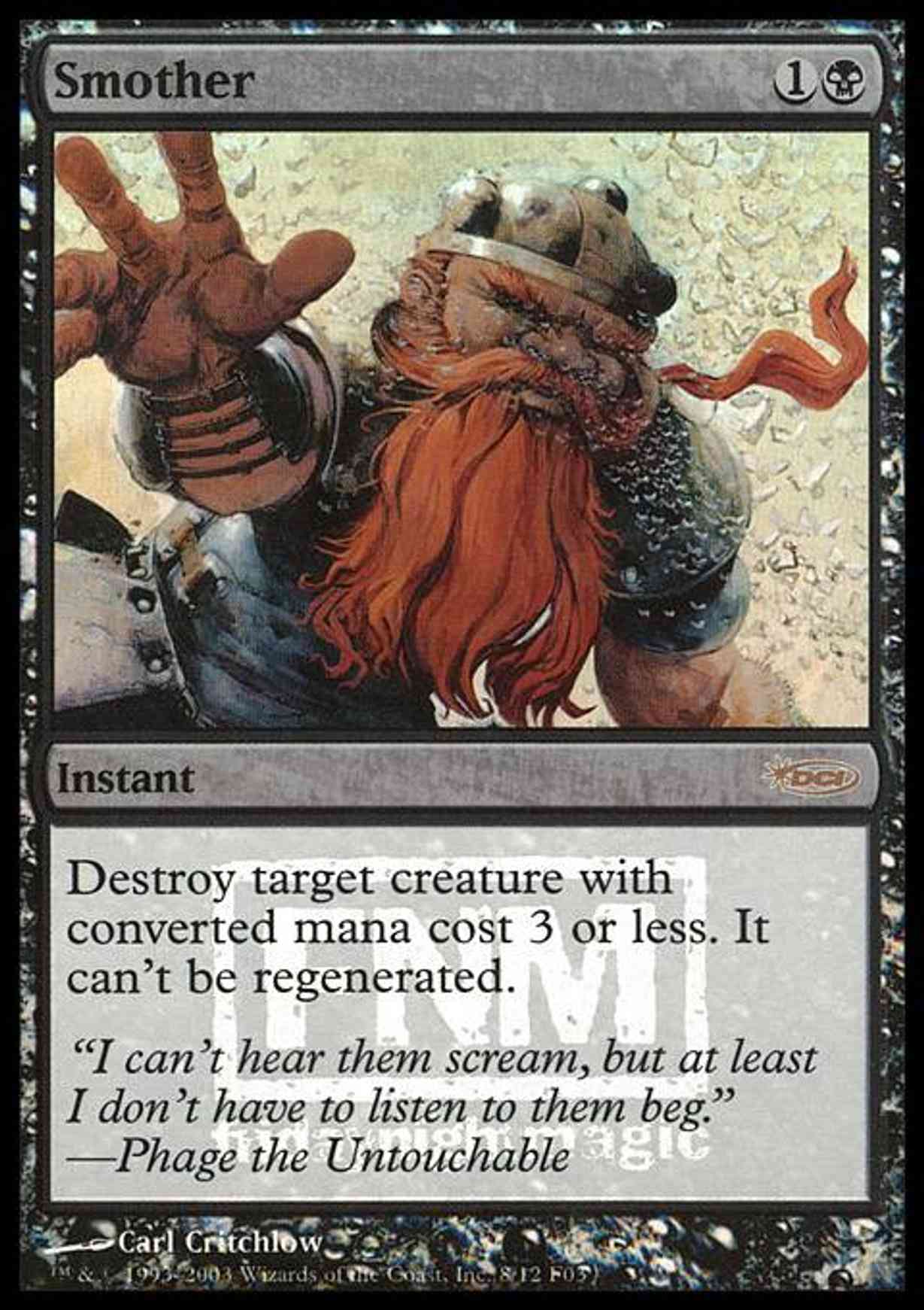Smother magic card front