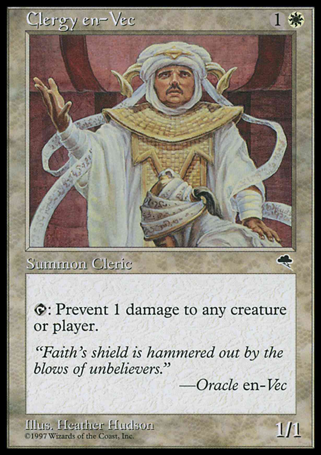 Clergy en-Vec magic card front