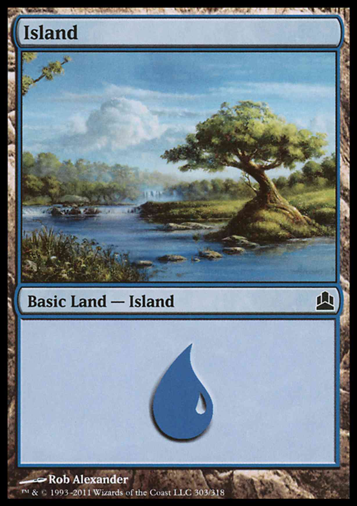 Island (303) magic card front