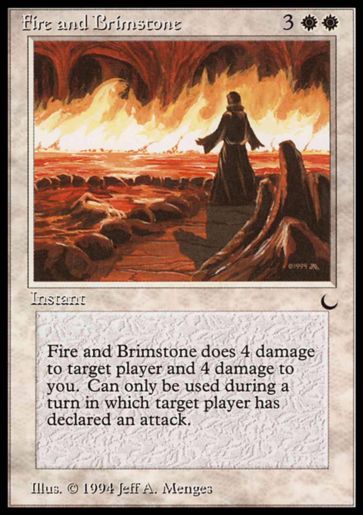 Fire and Brimstone magic card front