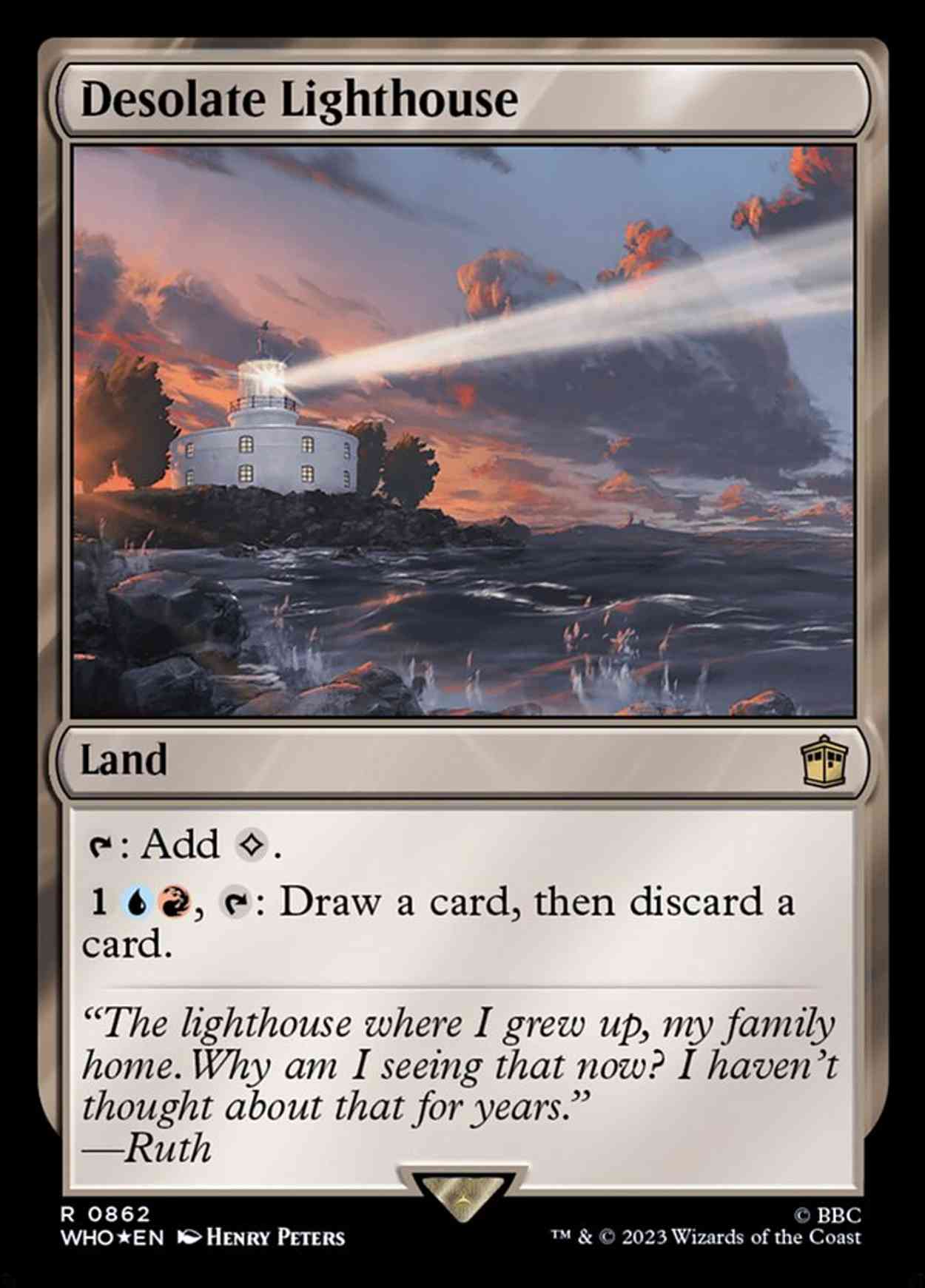 Desolate Lighthouse (Surge Foil) magic card front