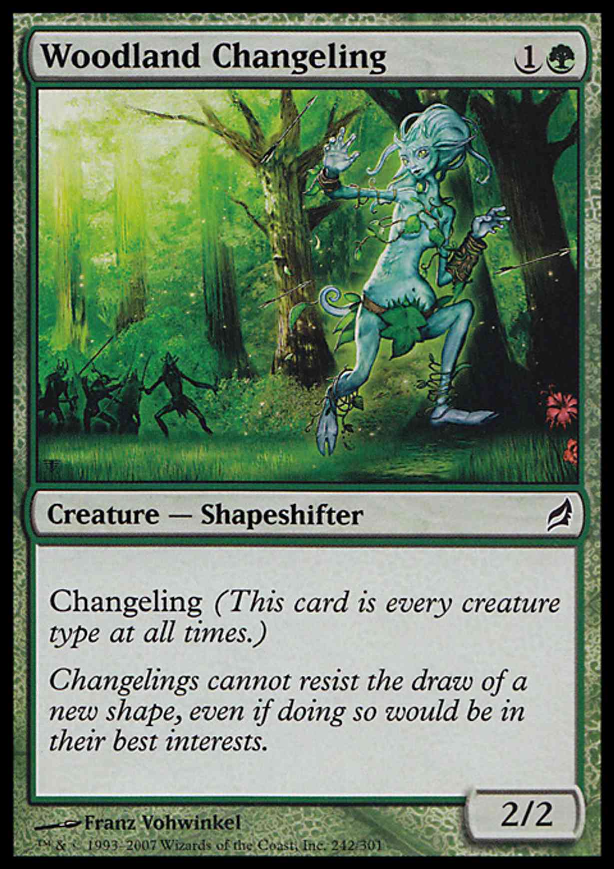 Woodland Changeling magic card front