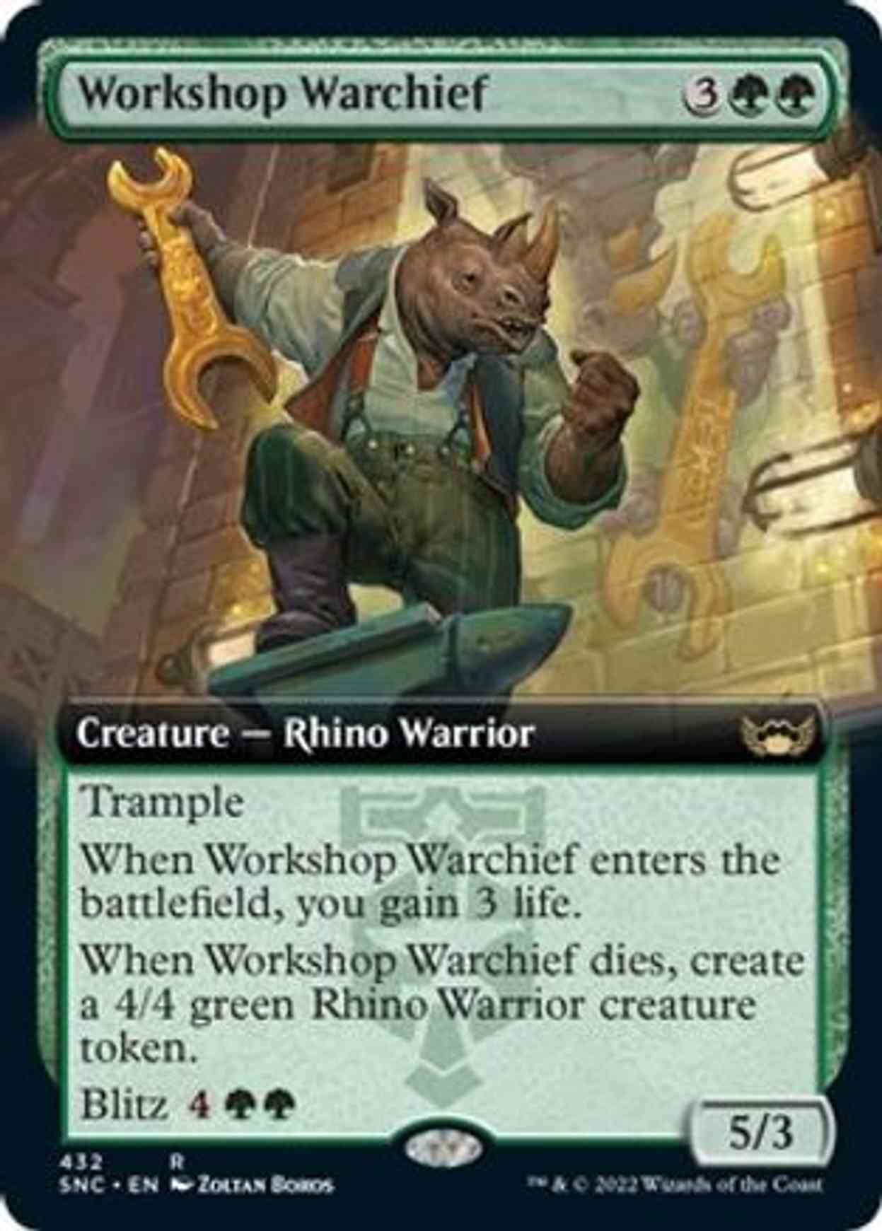 Workshop Warchief (Extended Art) magic card front