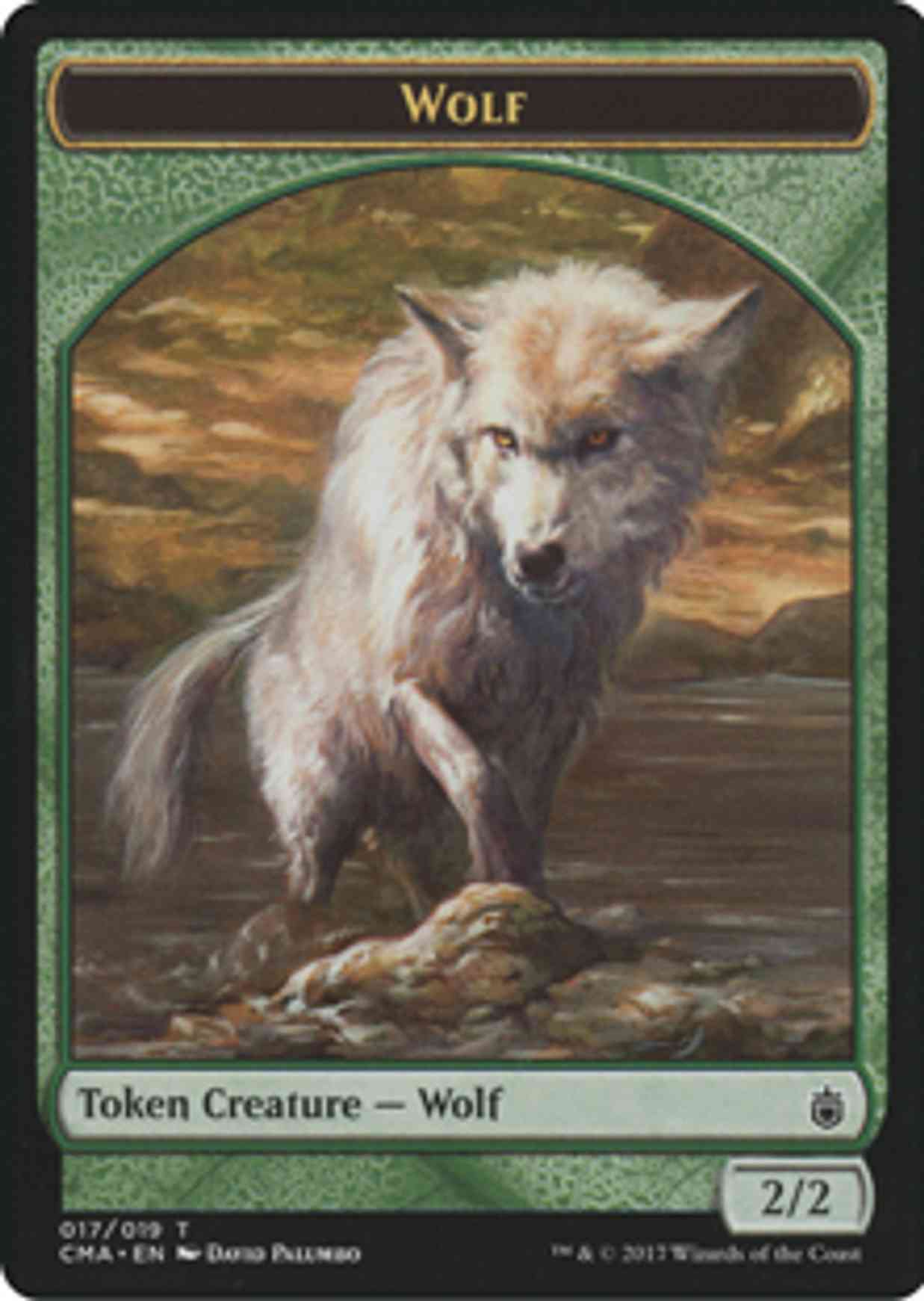 Wolf Token (017) magic card front