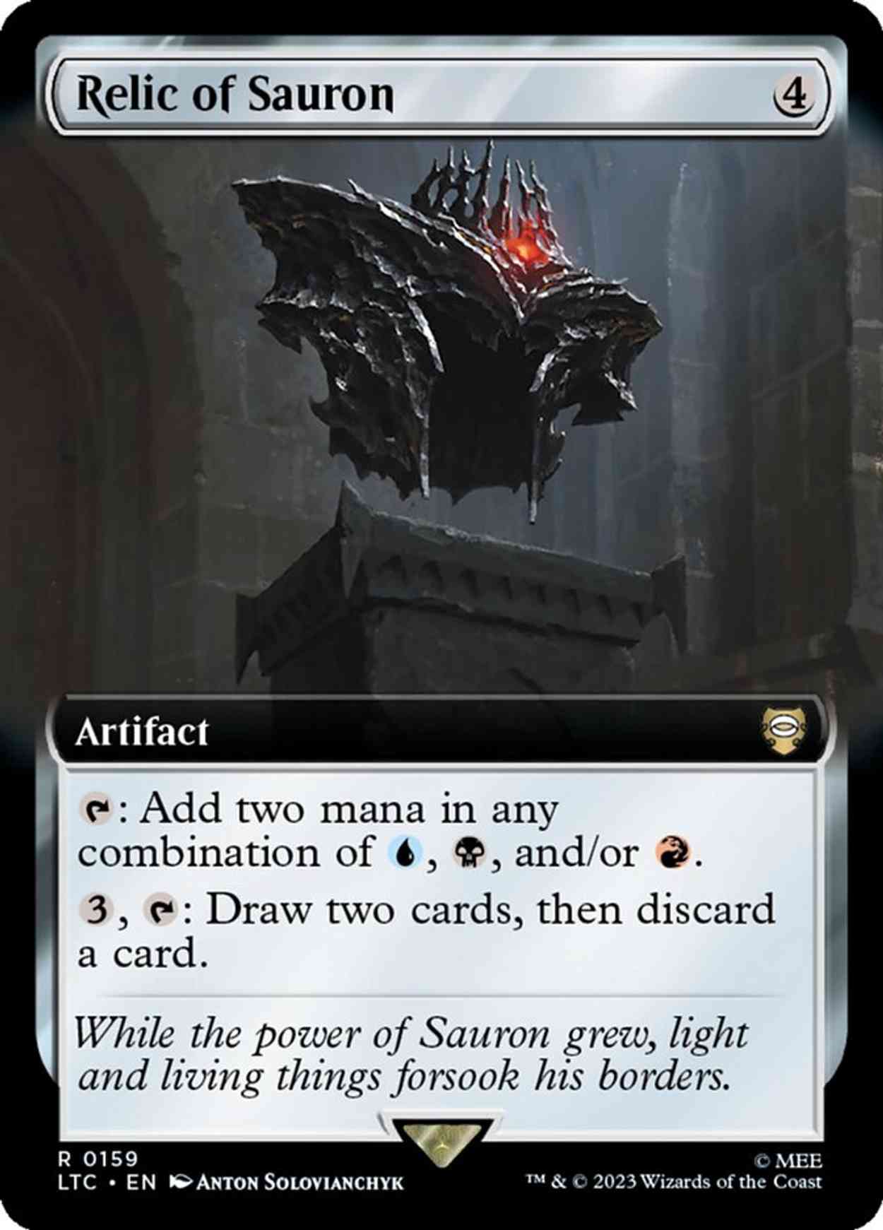 Relic of Sauron (Extended Art) magic card front