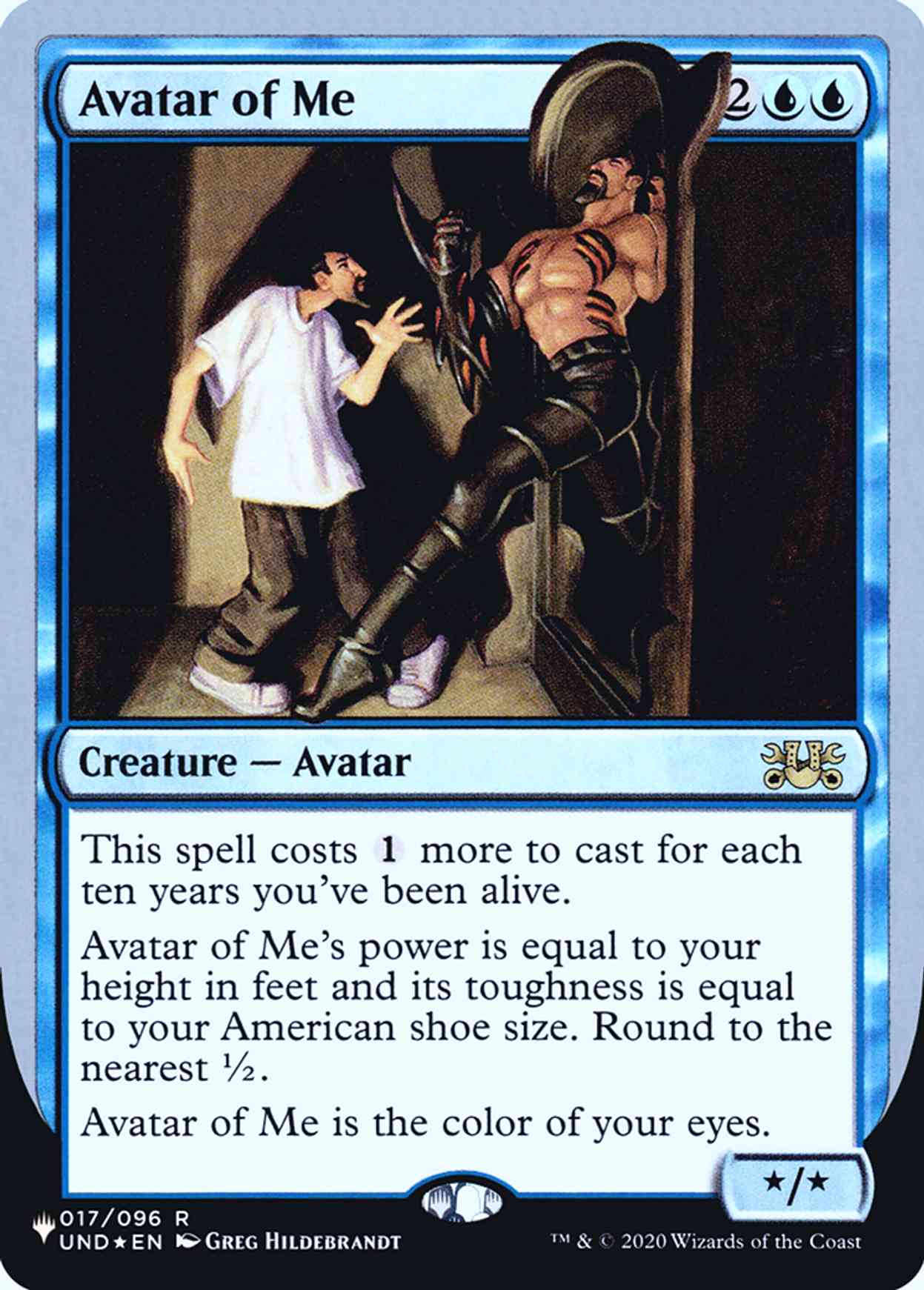Avatar of Me magic card front