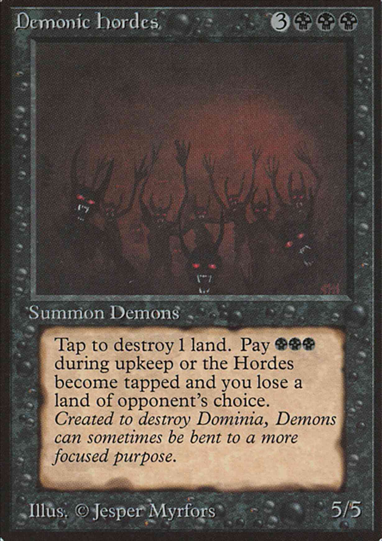 Demonic Hordes Price from mtg Limited Edition Beta