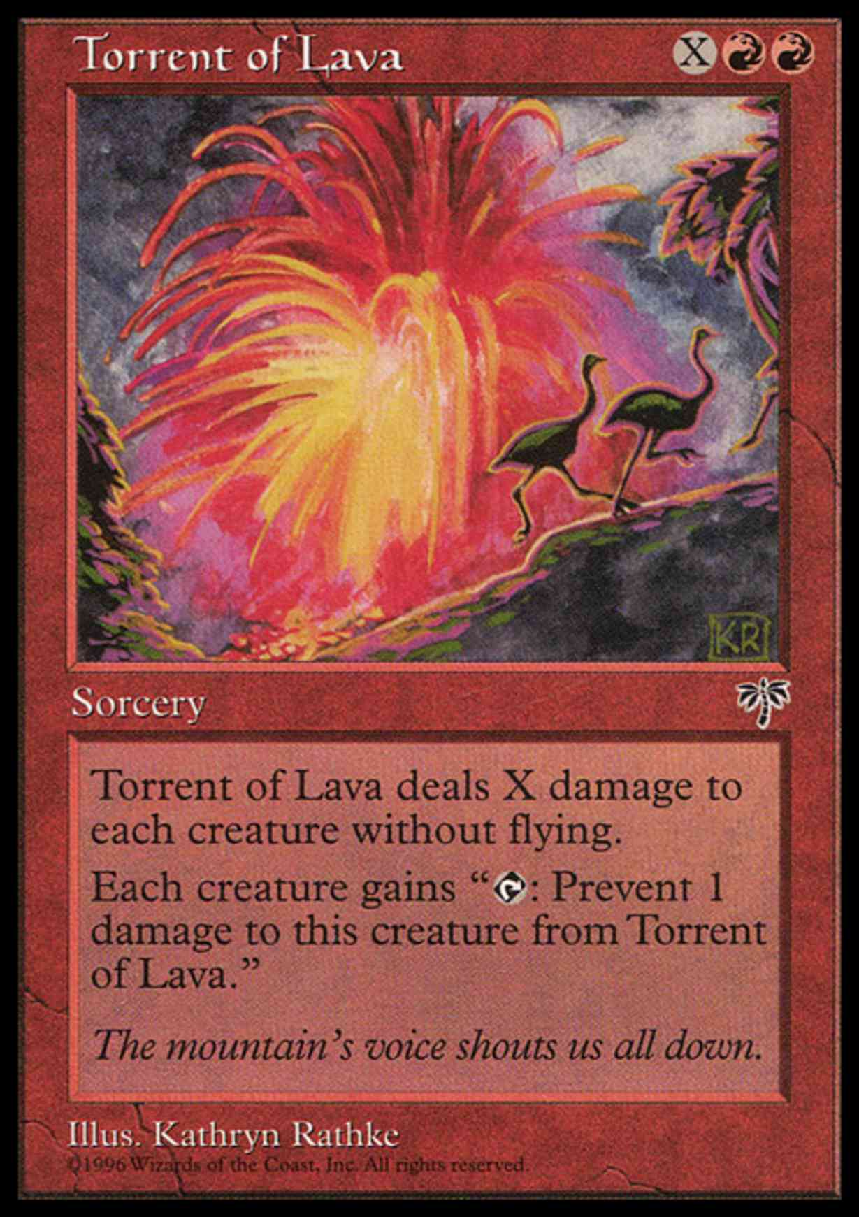 Torrent of Lava magic card front