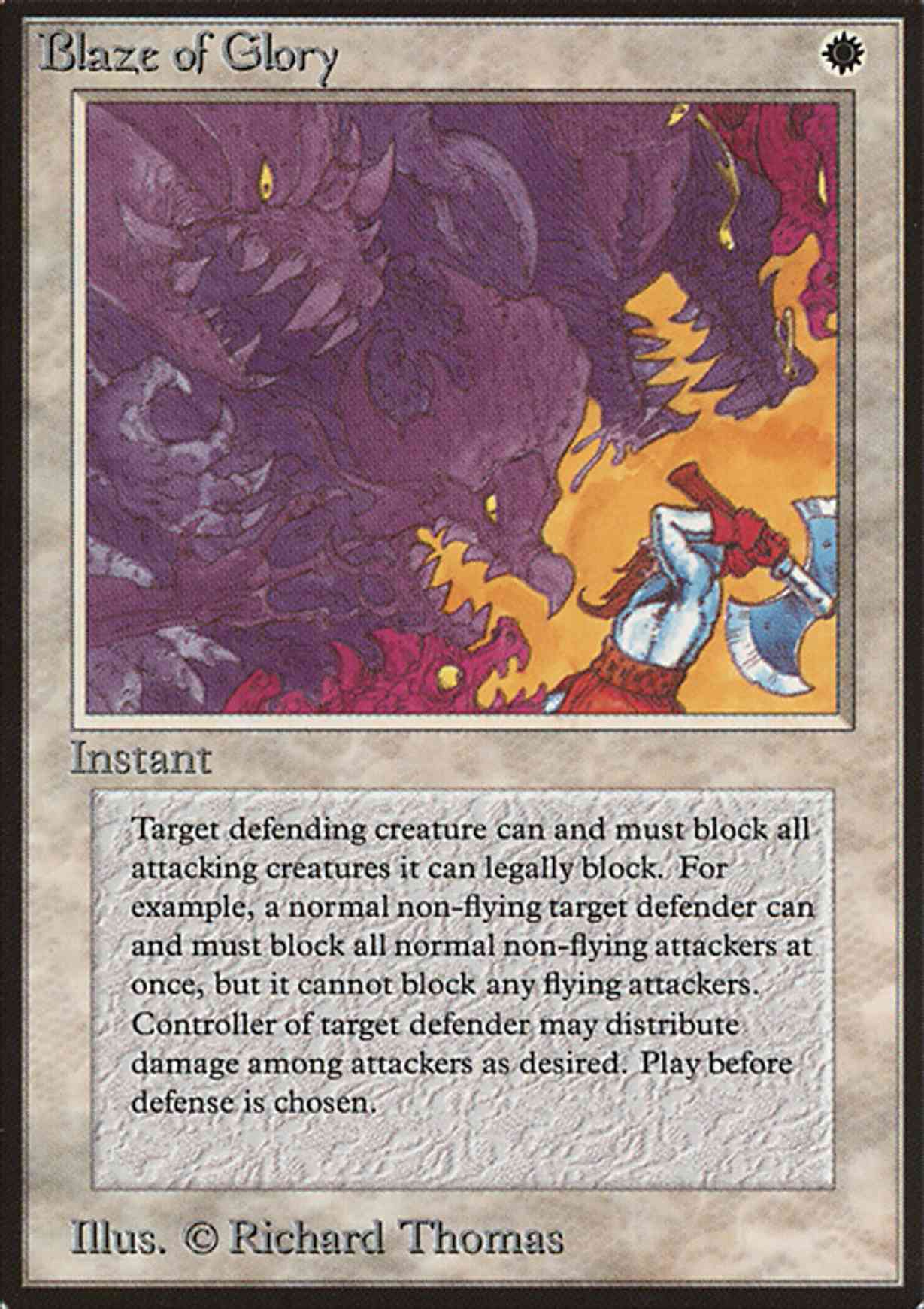 Blaze of Glory magic card front