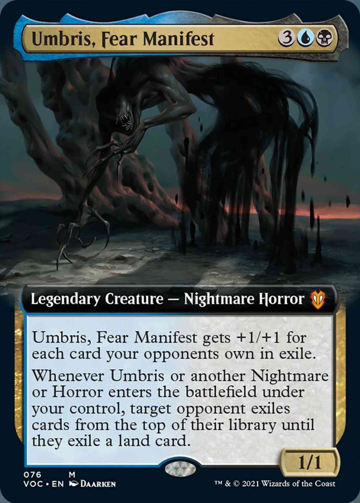 Umbris, Fear Manifest (Extended Art) magic card front