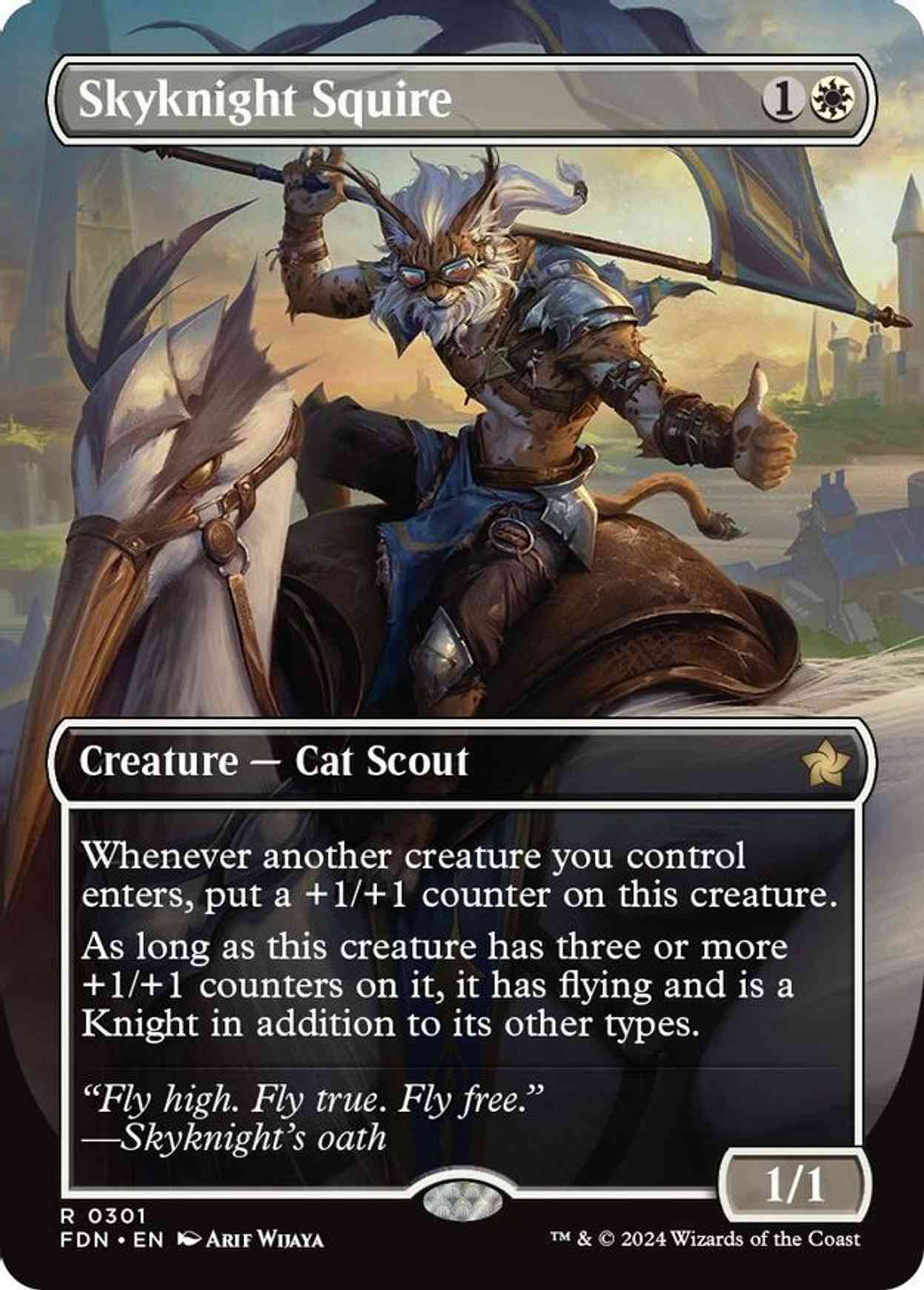 Skyknight Squire (Borderless) magic card front