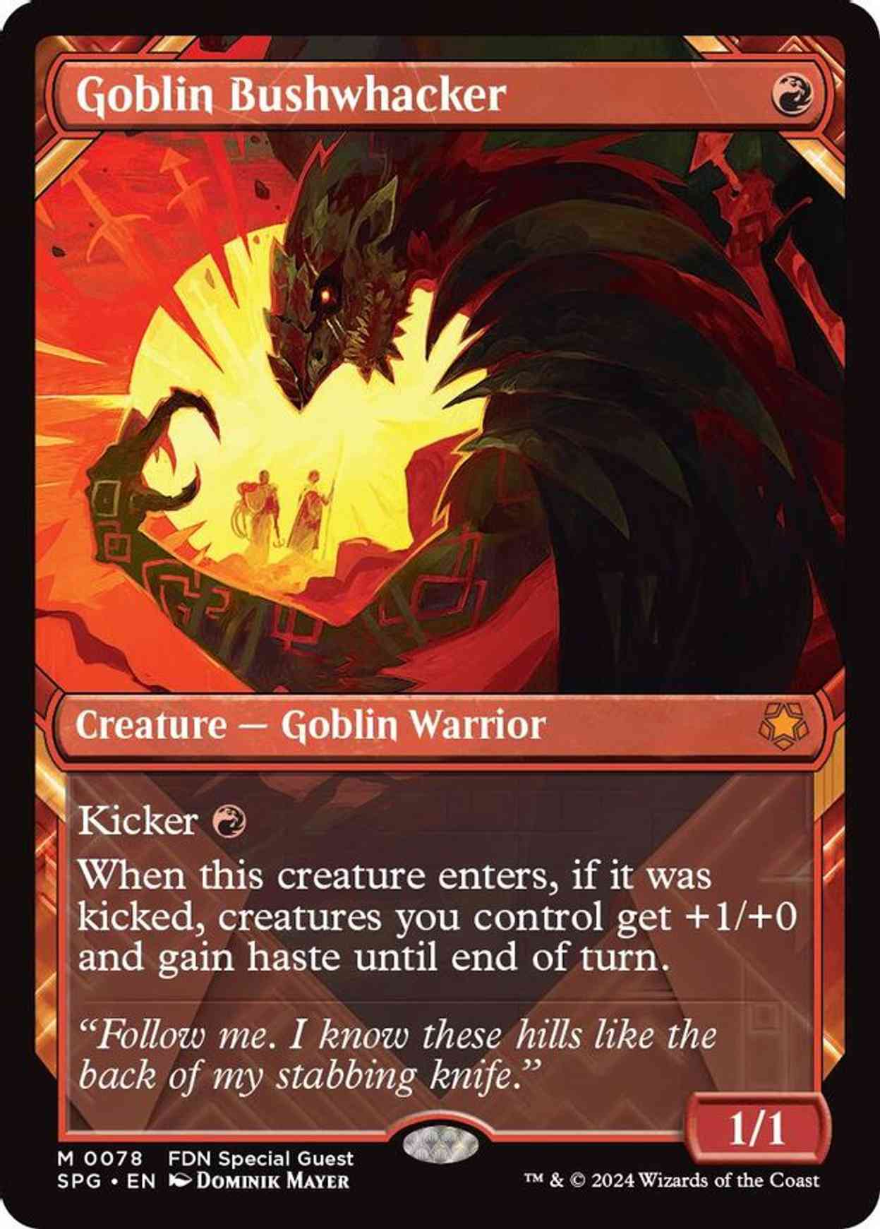 Goblin Bushwhacker (Showcase) magic card front