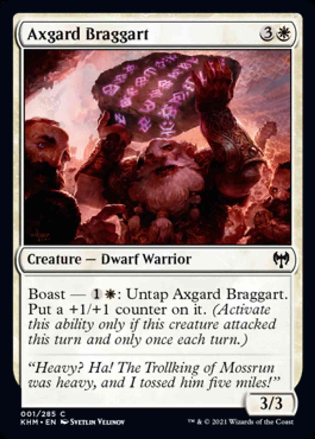 Axgard Braggart magic card front