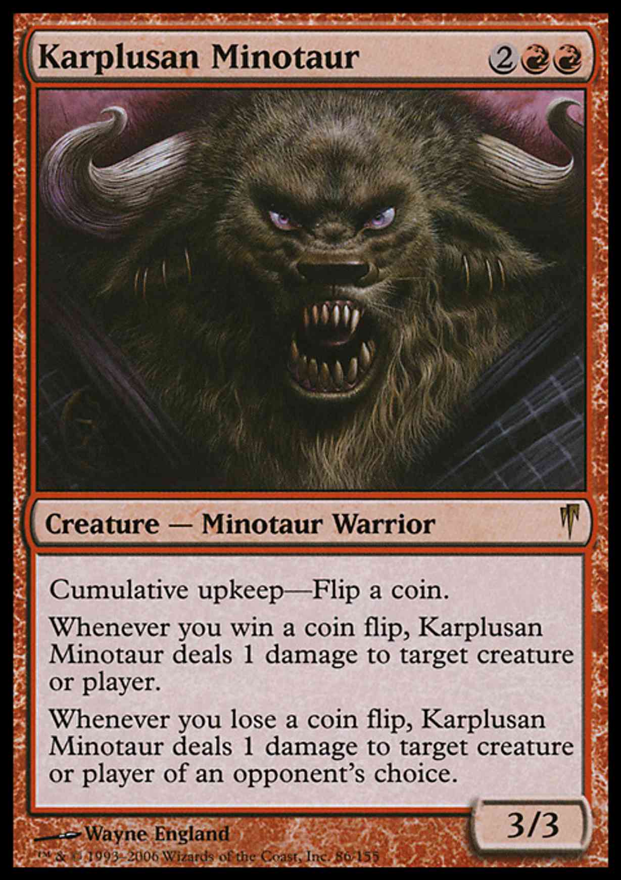 Karplusan Minotaur magic card front