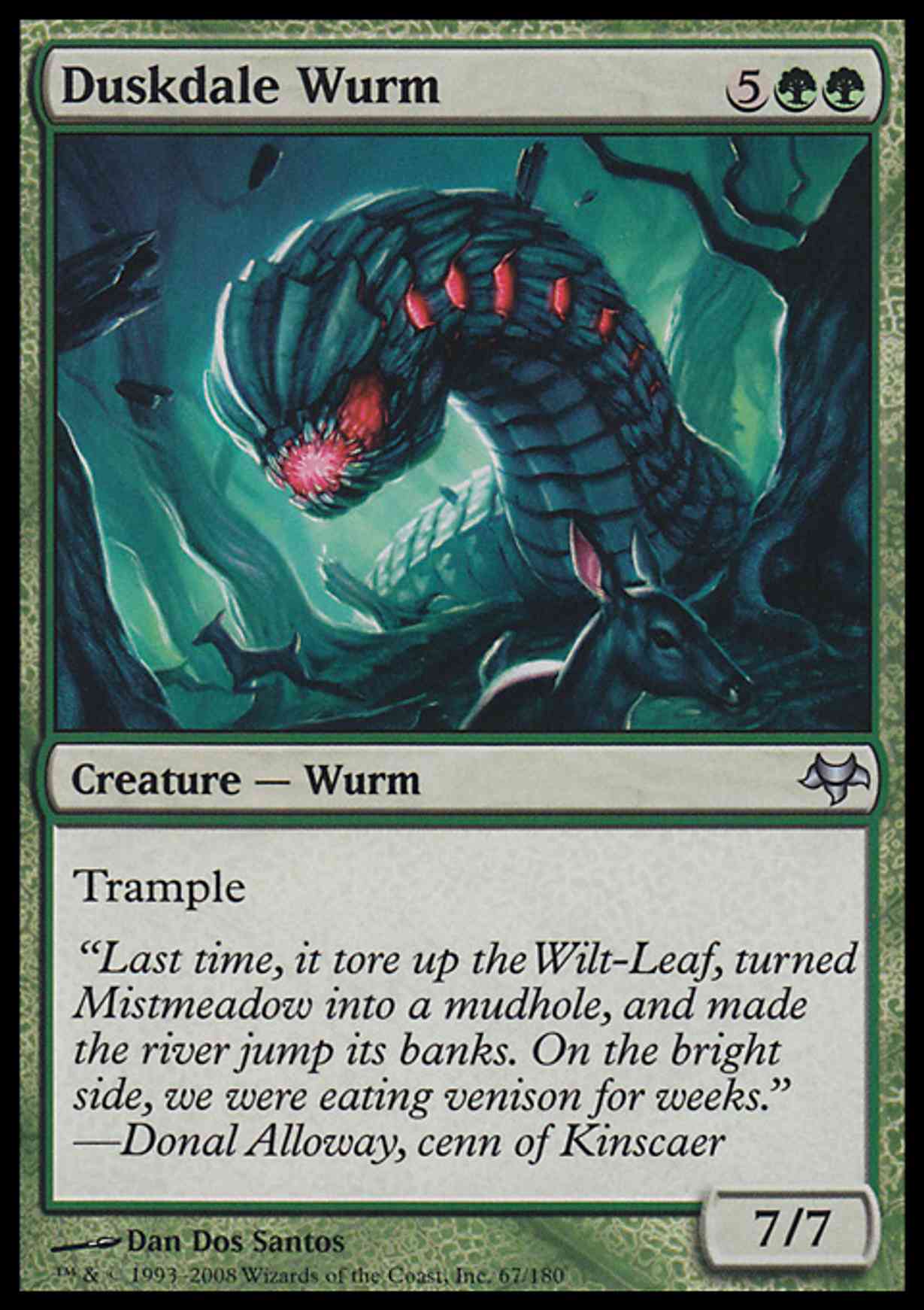 Duskdale Wurm magic card front