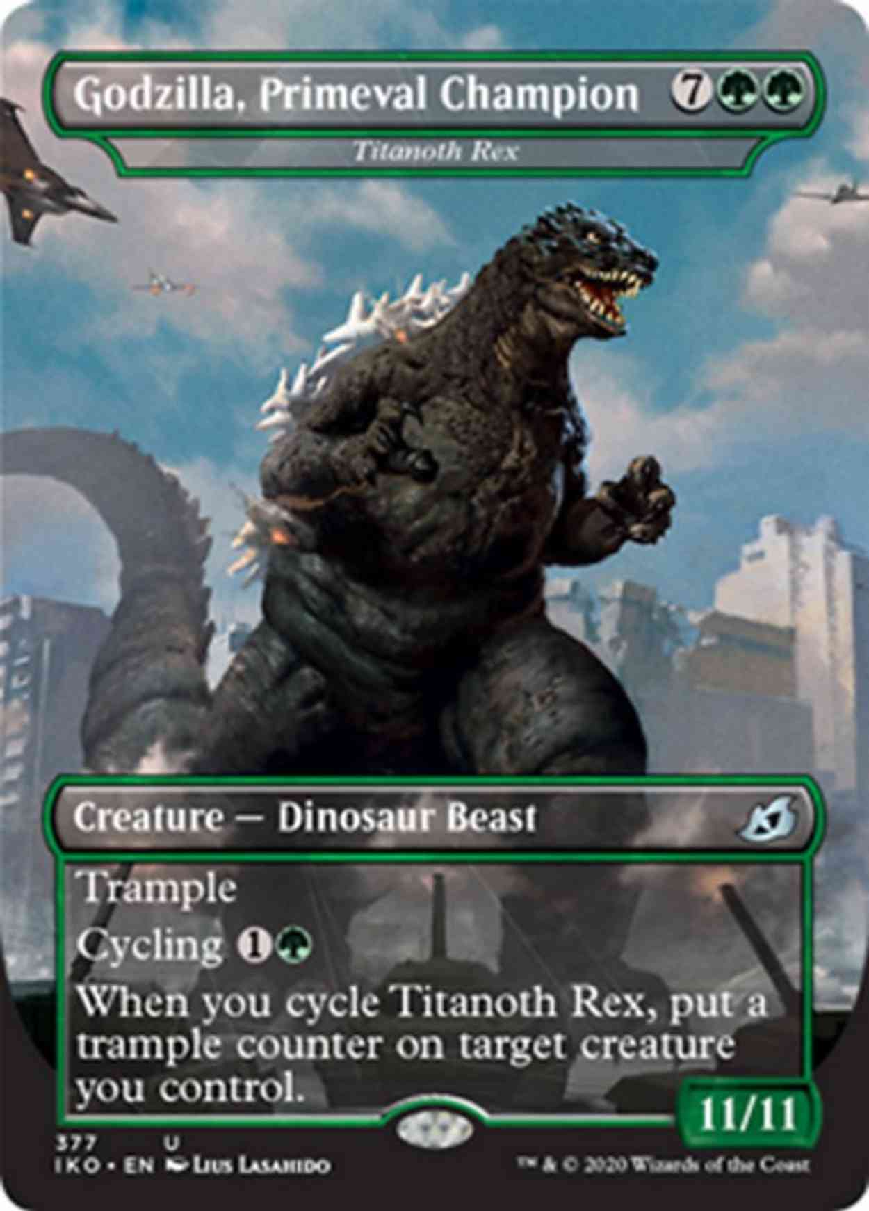 Godzilla, Primeval Champion - Titanoth Rex magic card front