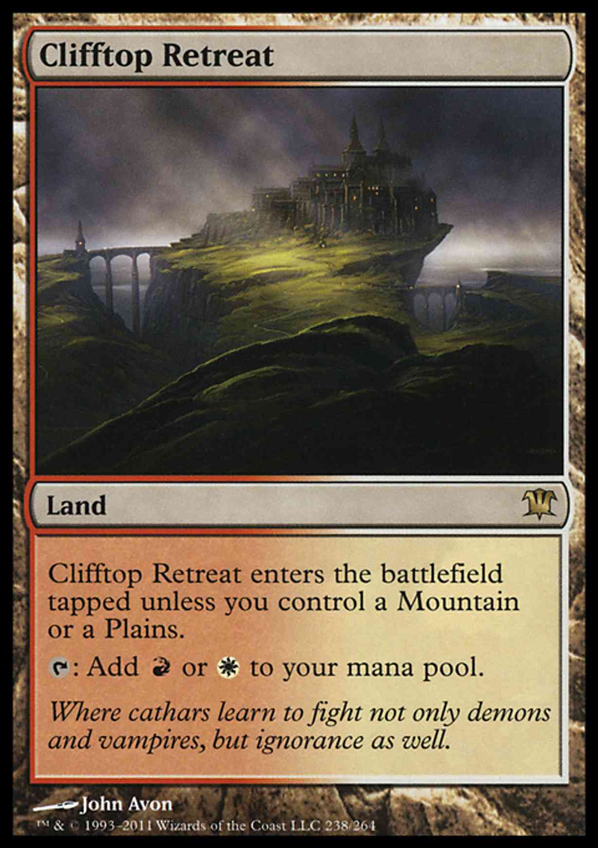 Clifftop Retreat magic card front