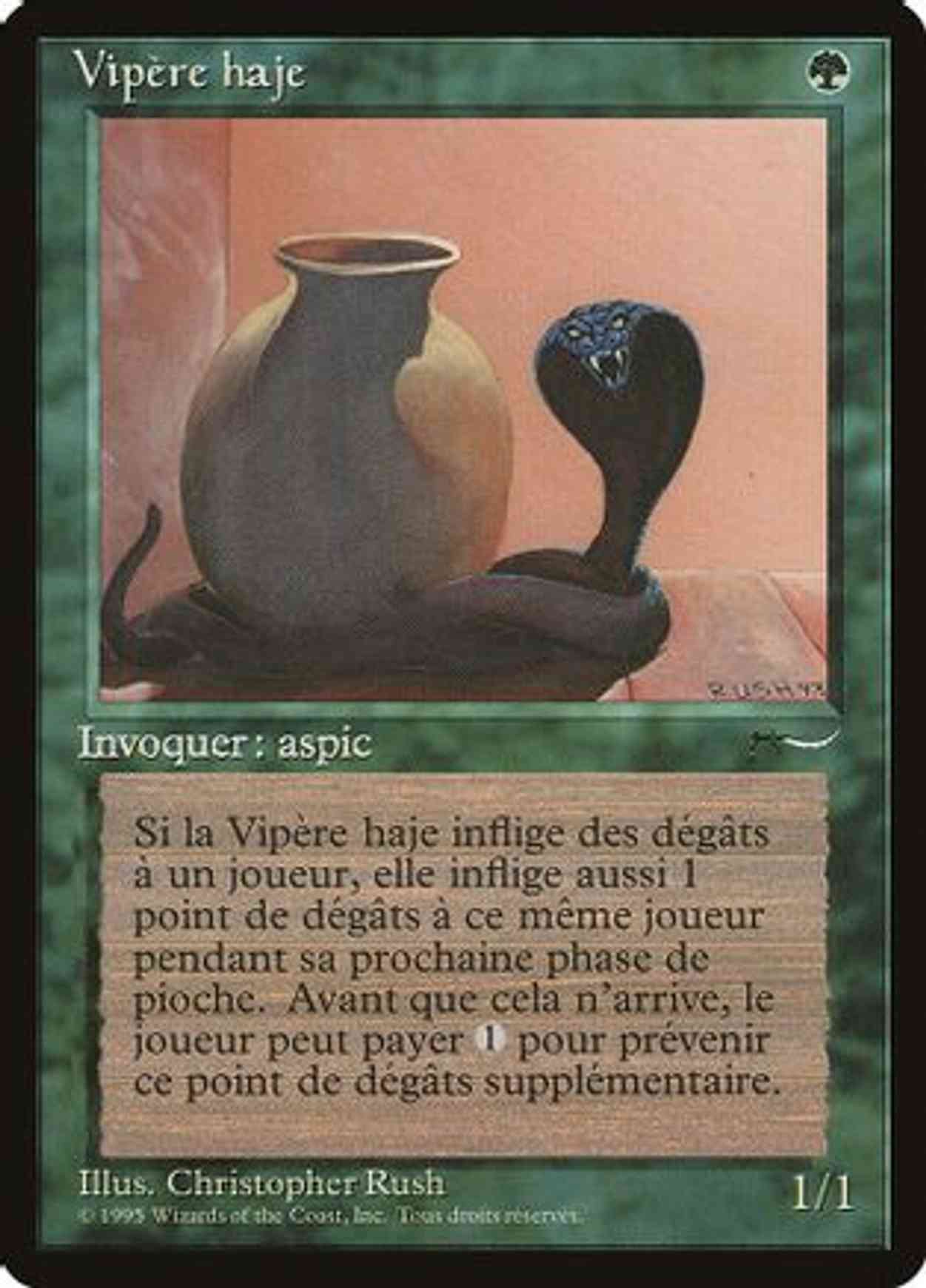 Nafs Asp (French) - "Vipere haje" magic card front
