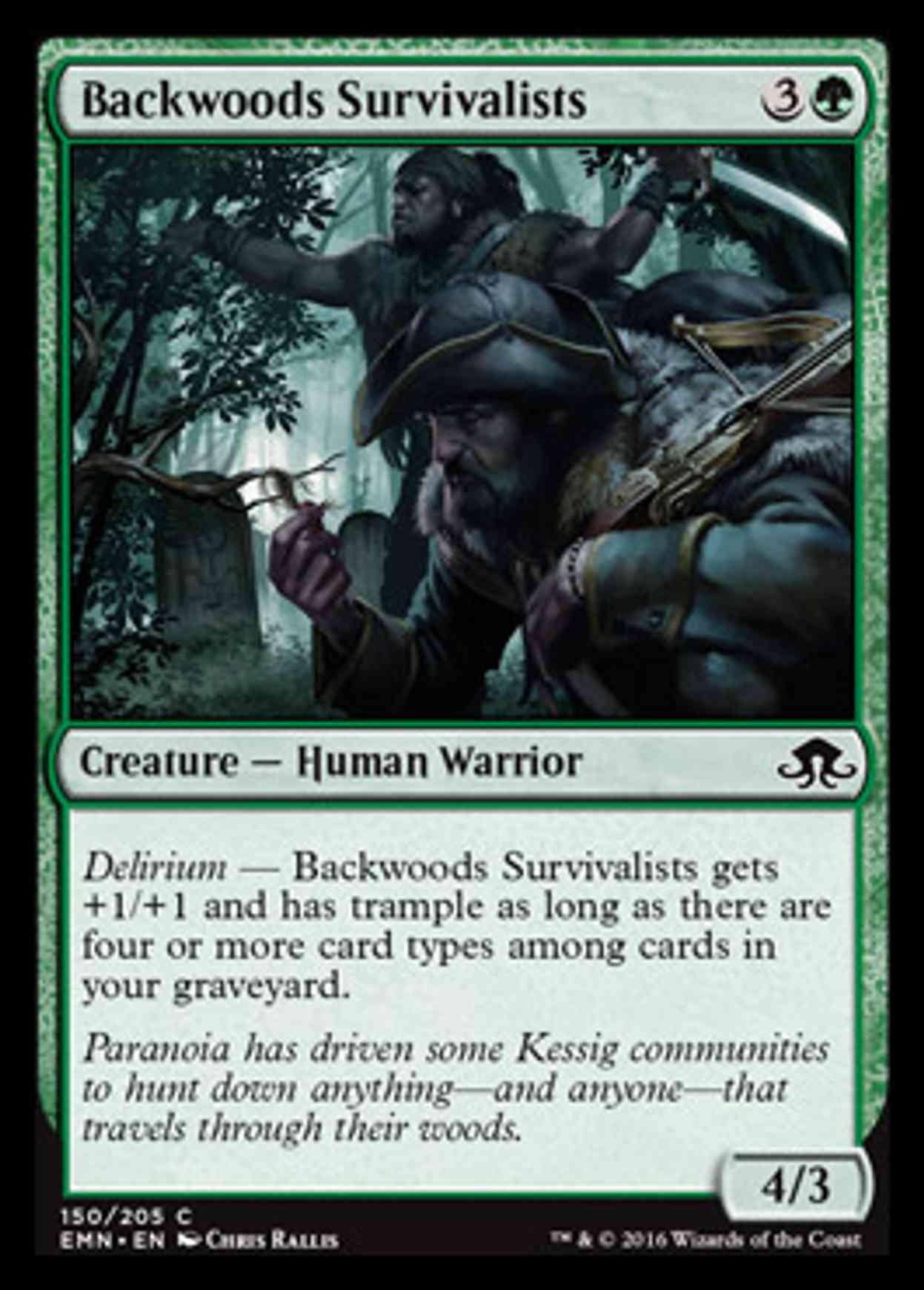 Backwoods Survivalists magic card front