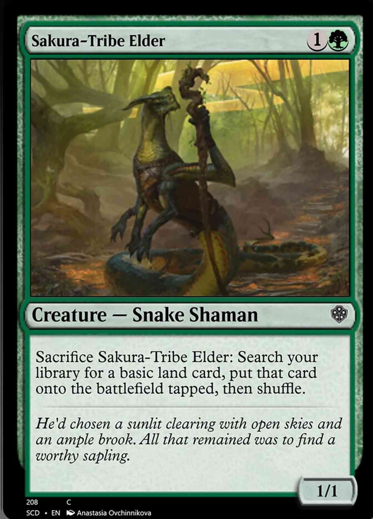 Sakura-Tribe Elder magic card front