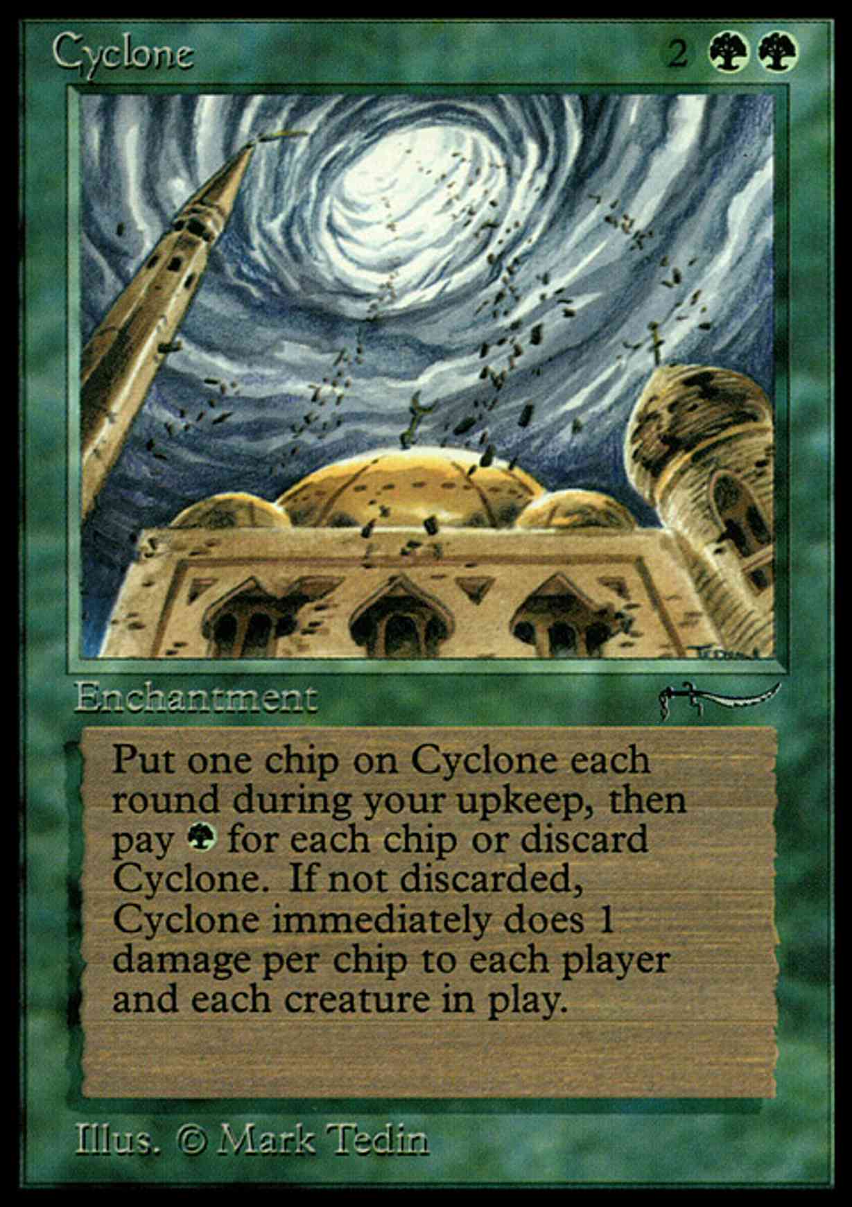 Cyclone magic card front