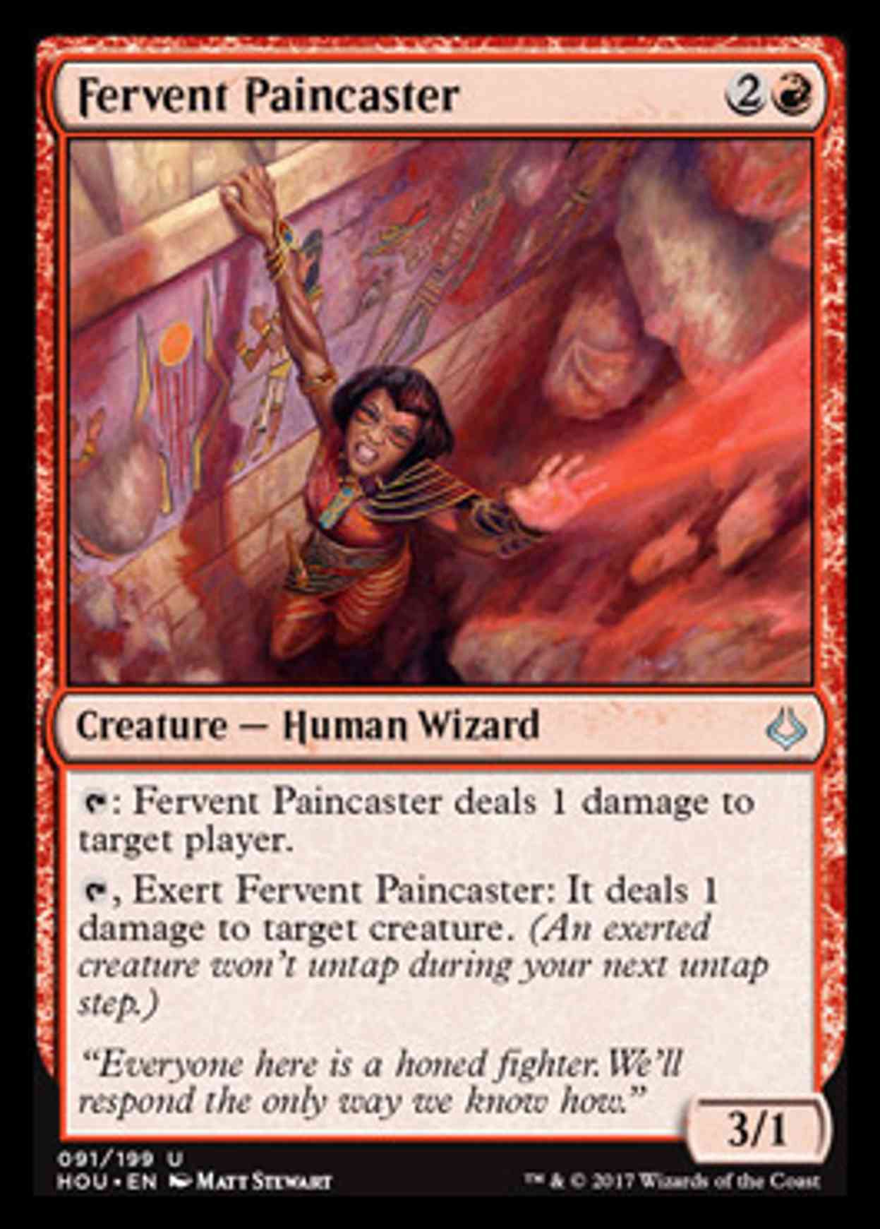 Fervent Paincaster magic card front