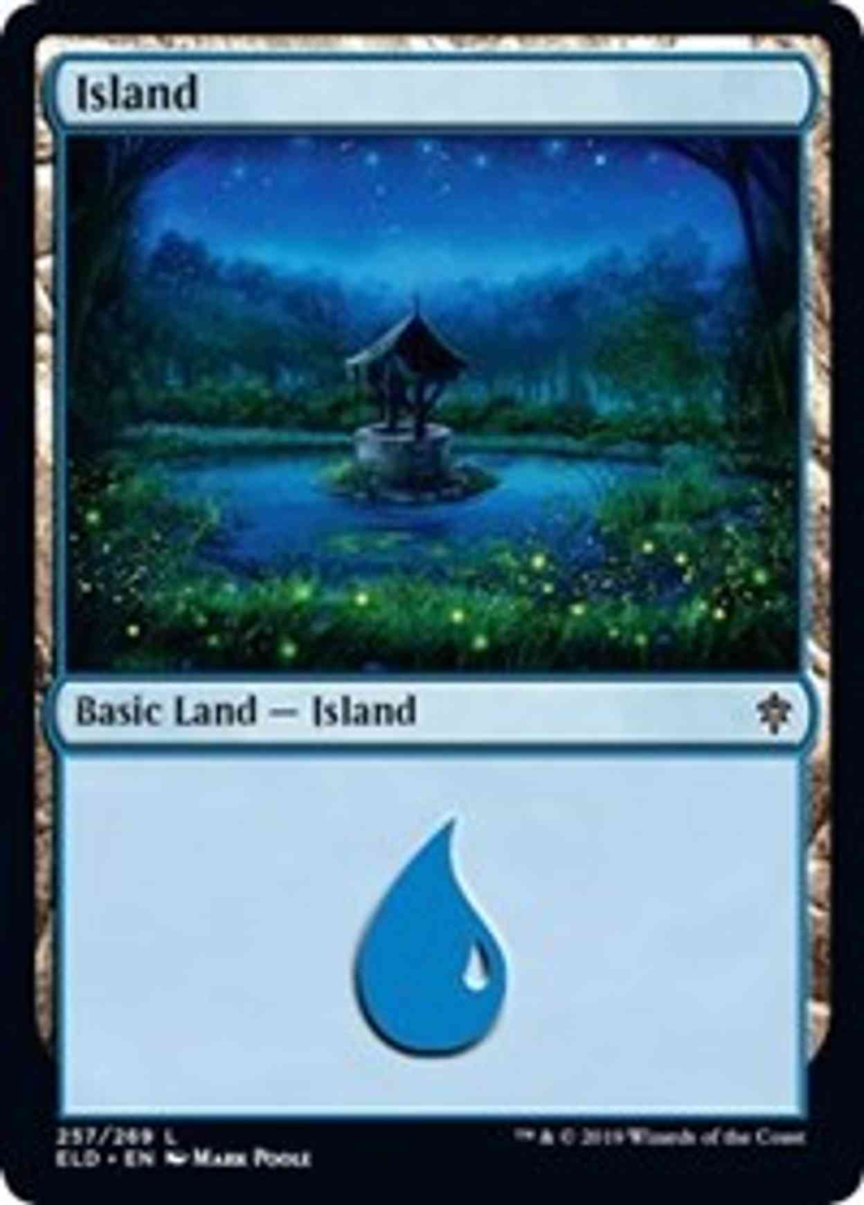 Island (257) magic card front