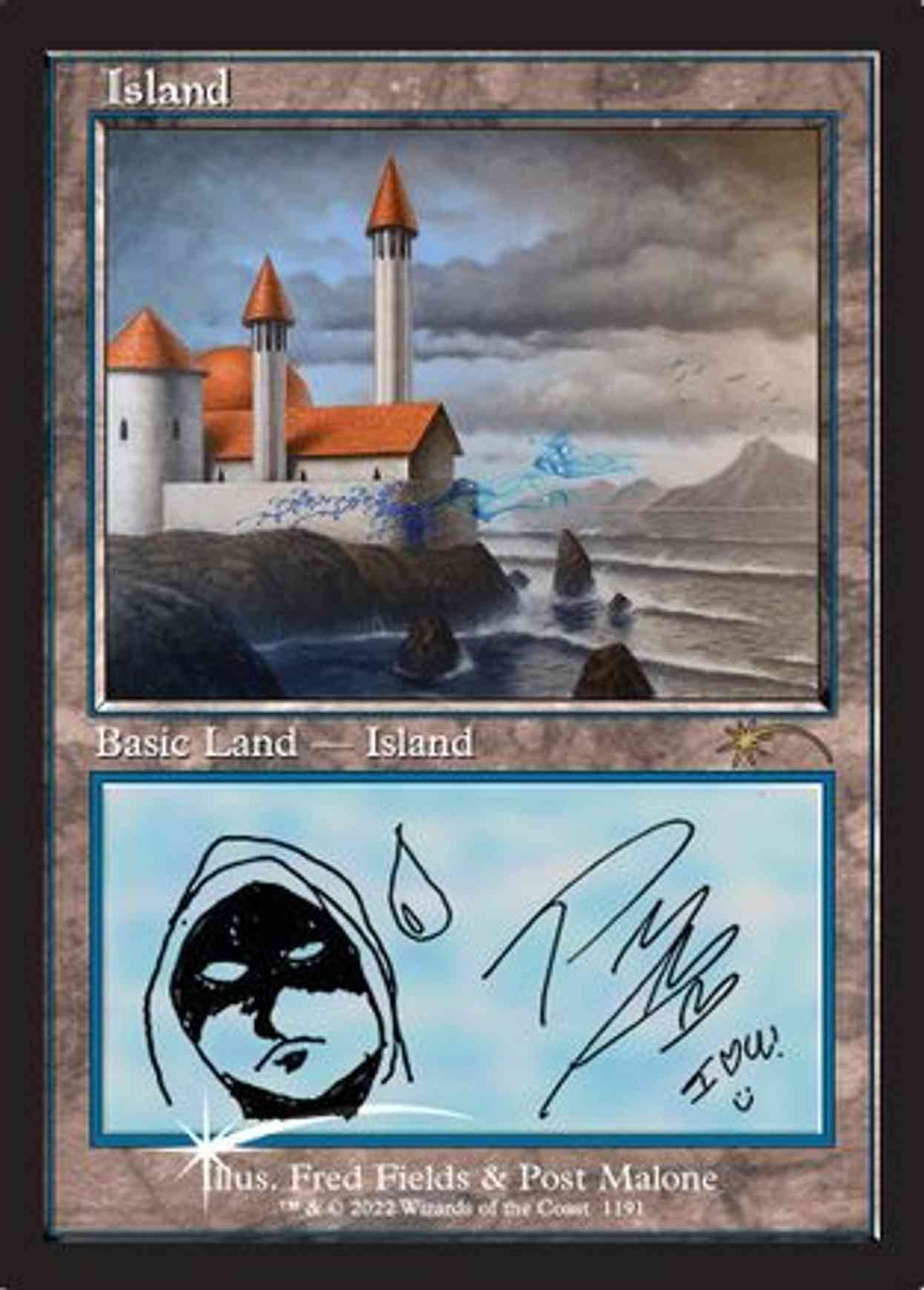 Island (Post Malone Lands) magic card front