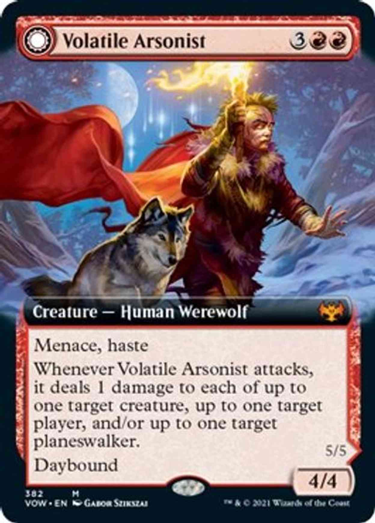 Volatile Arsonist (Extended Art) magic card front