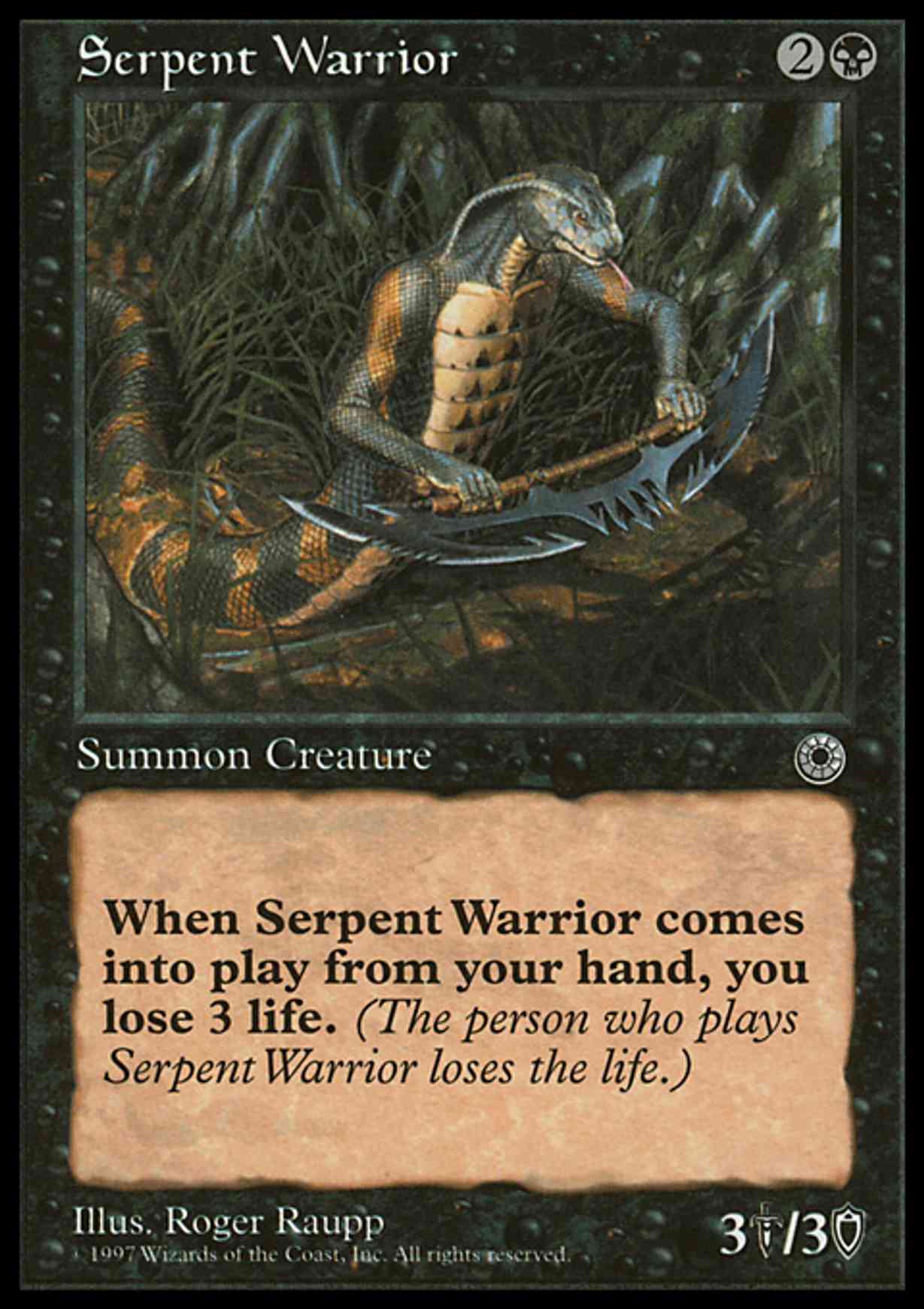 Serpent Warrior magic card front