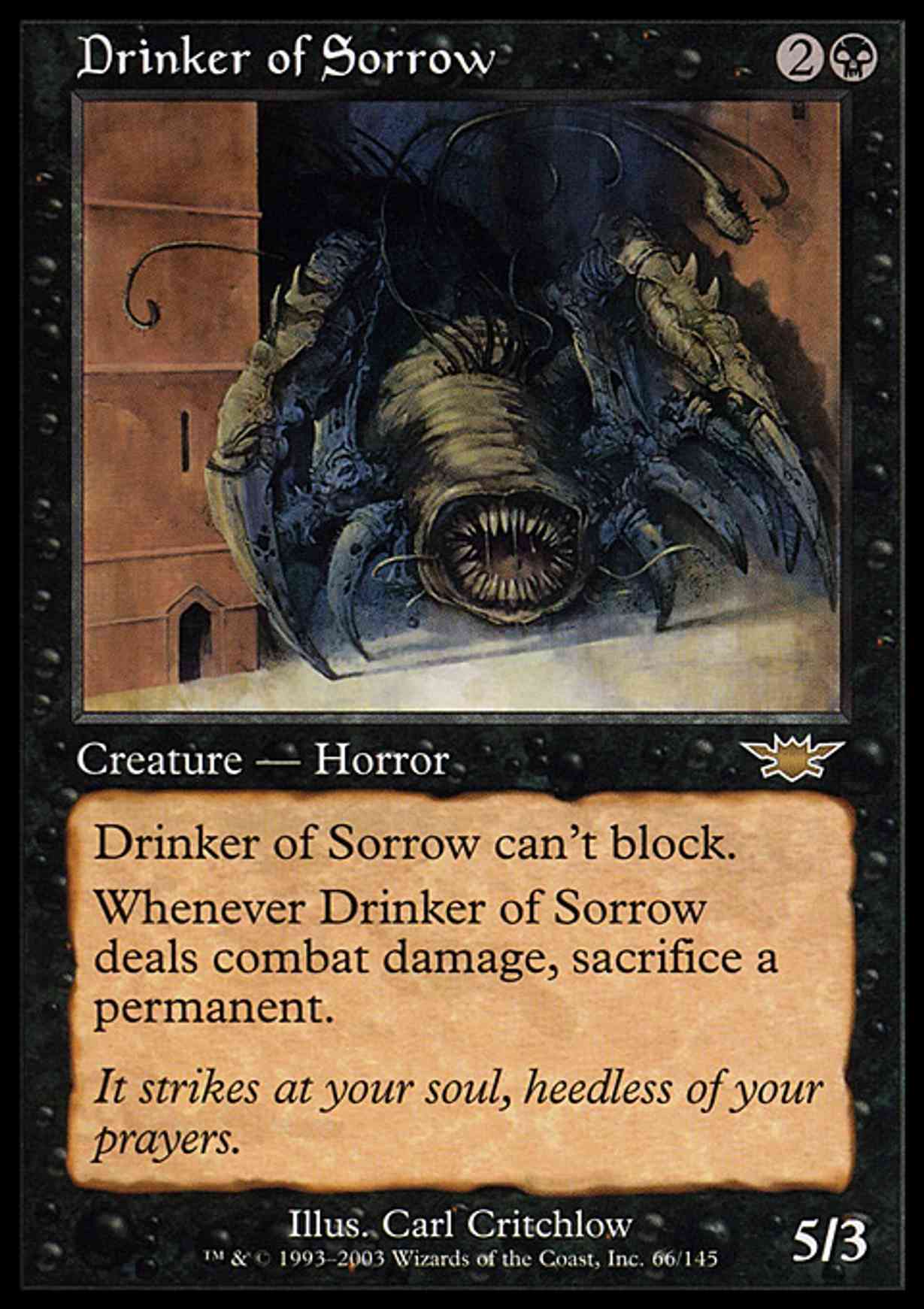 Drinker of Sorrow magic card front