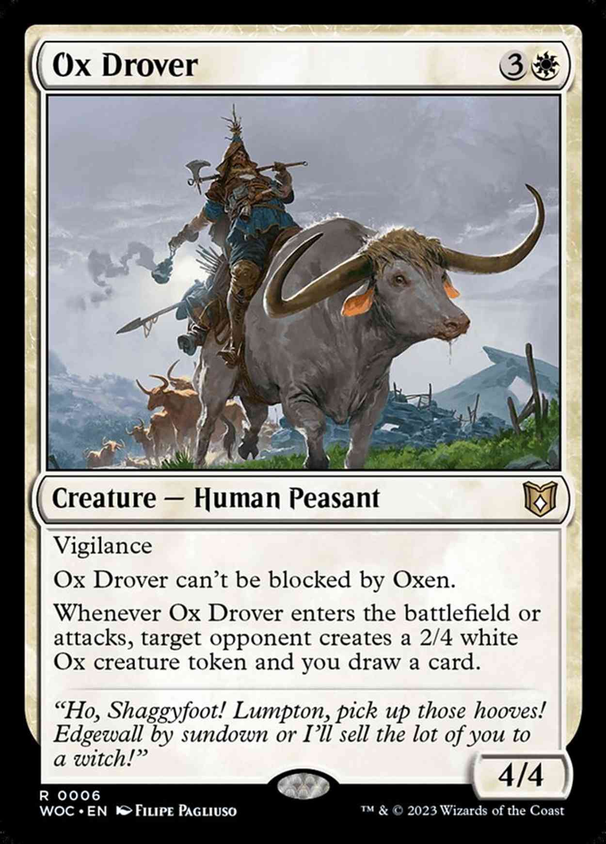 Ox Drover magic card front