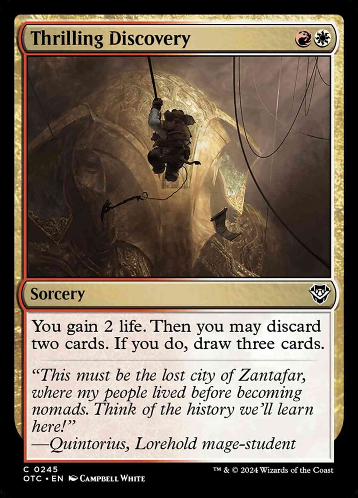 Thrilling Discovery magic card front