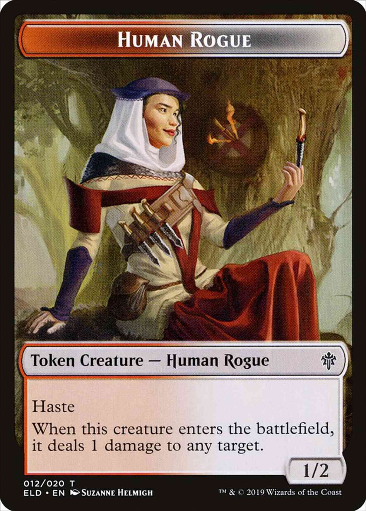 Human Rogue // Food (15) Double-sided Token magic card front