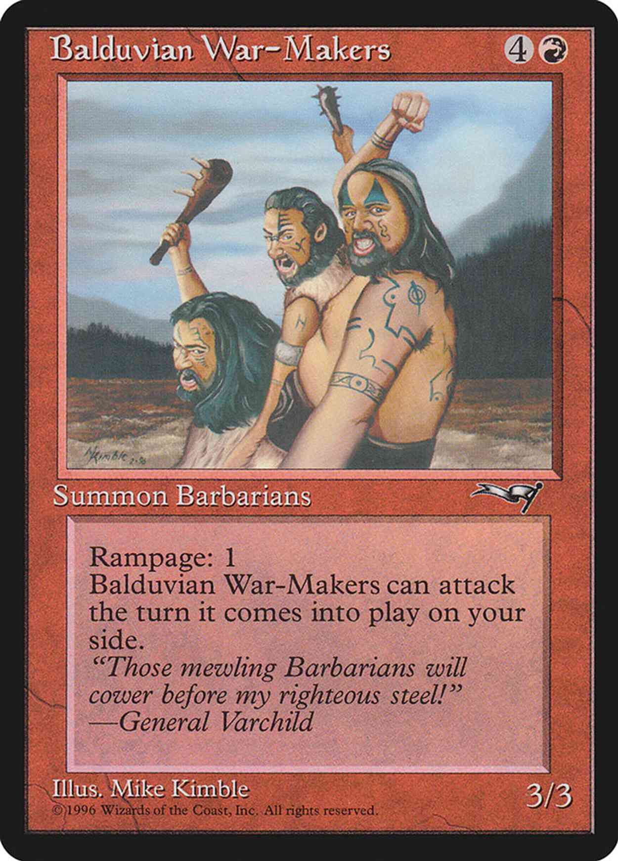 Balduvian War-Makers (Gen. Varchild Flavor) magic card front