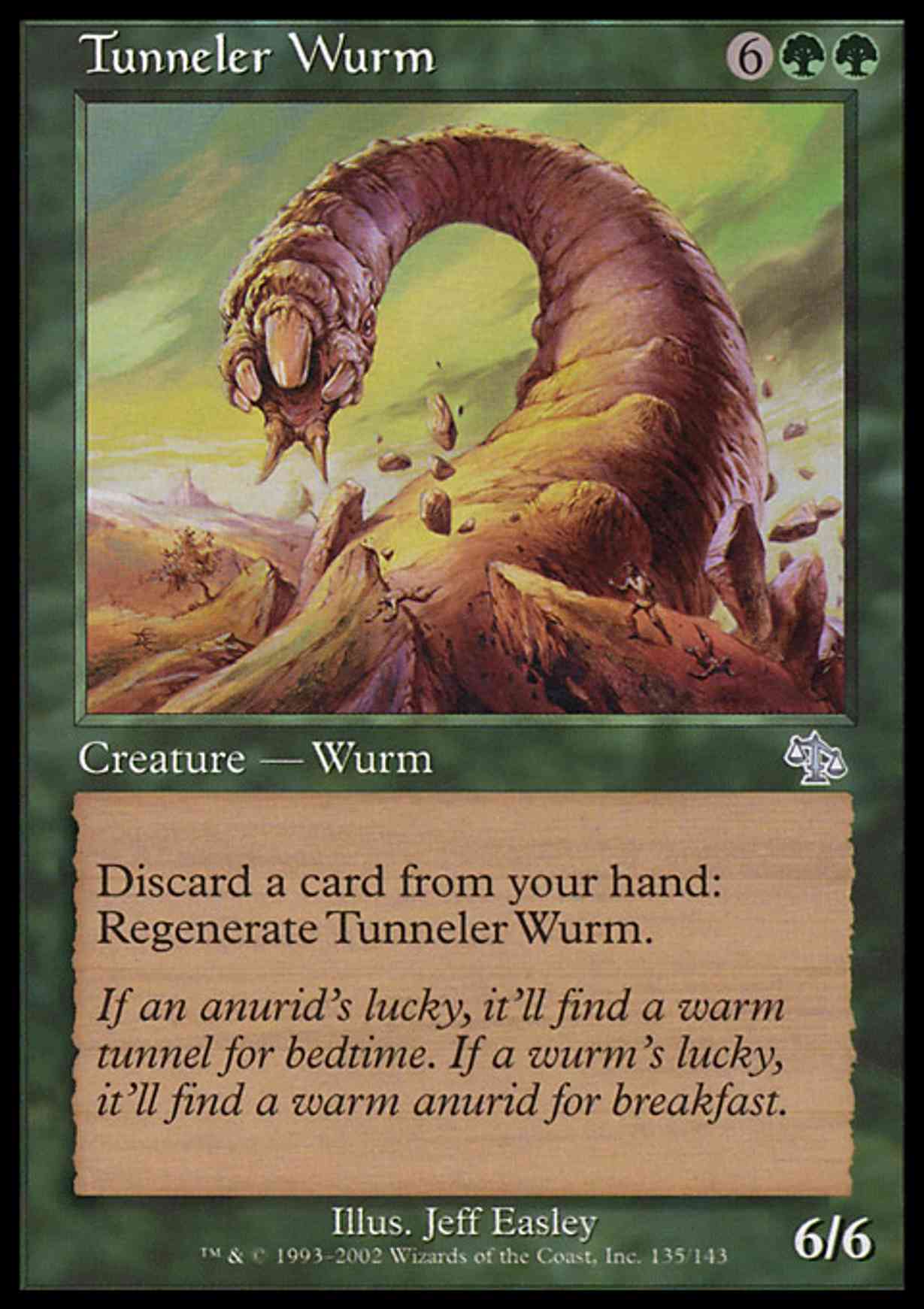 Tunneler Wurm magic card front