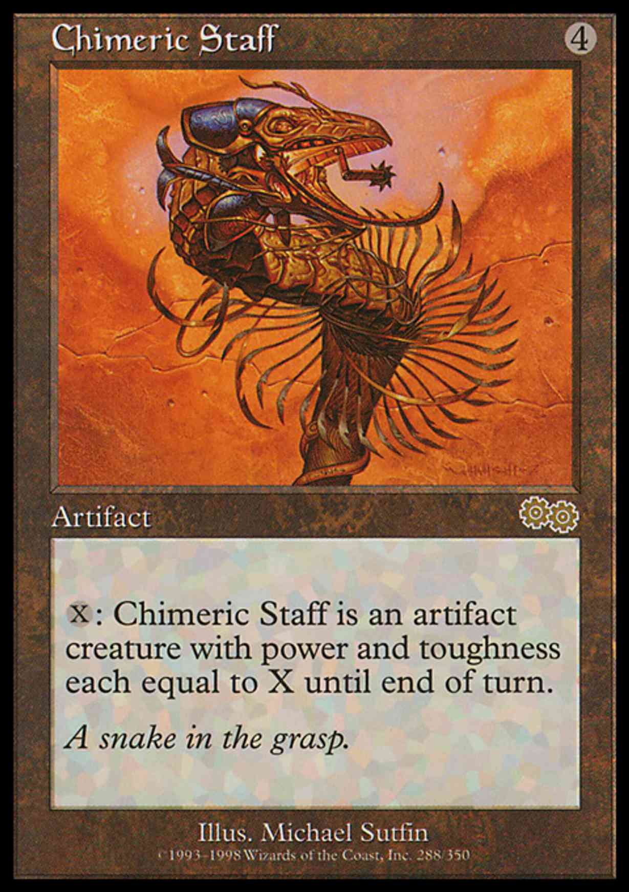 Chimeric Staff magic card front