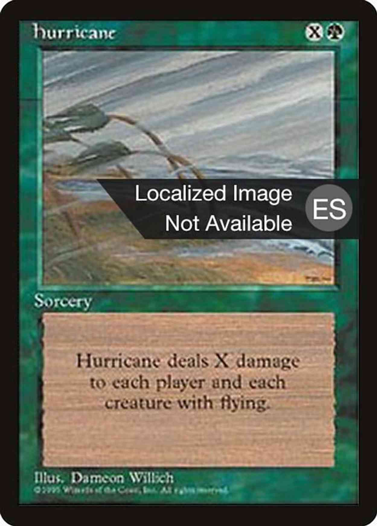 Hurricane magic card front