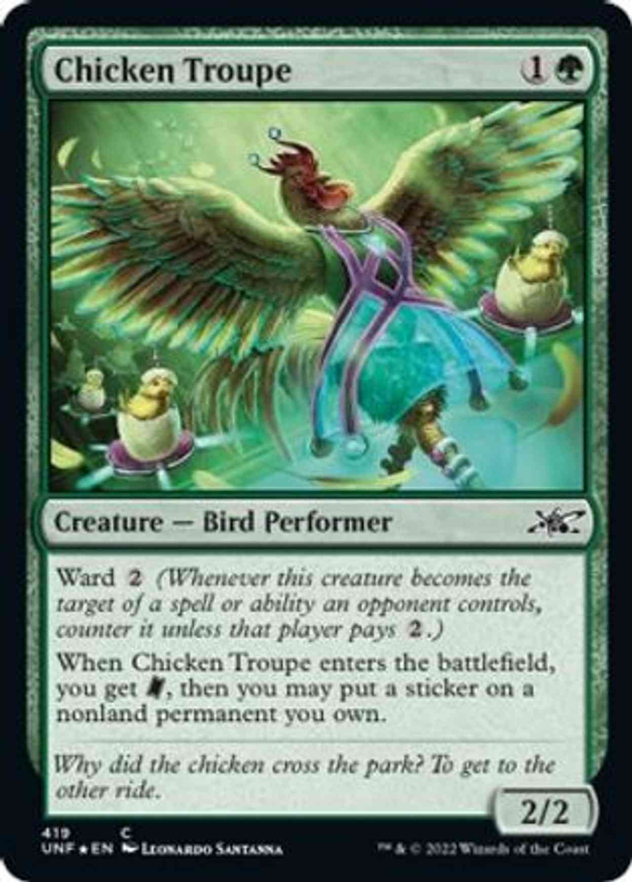 Chicken Troupe (Galaxy Foil) magic card front