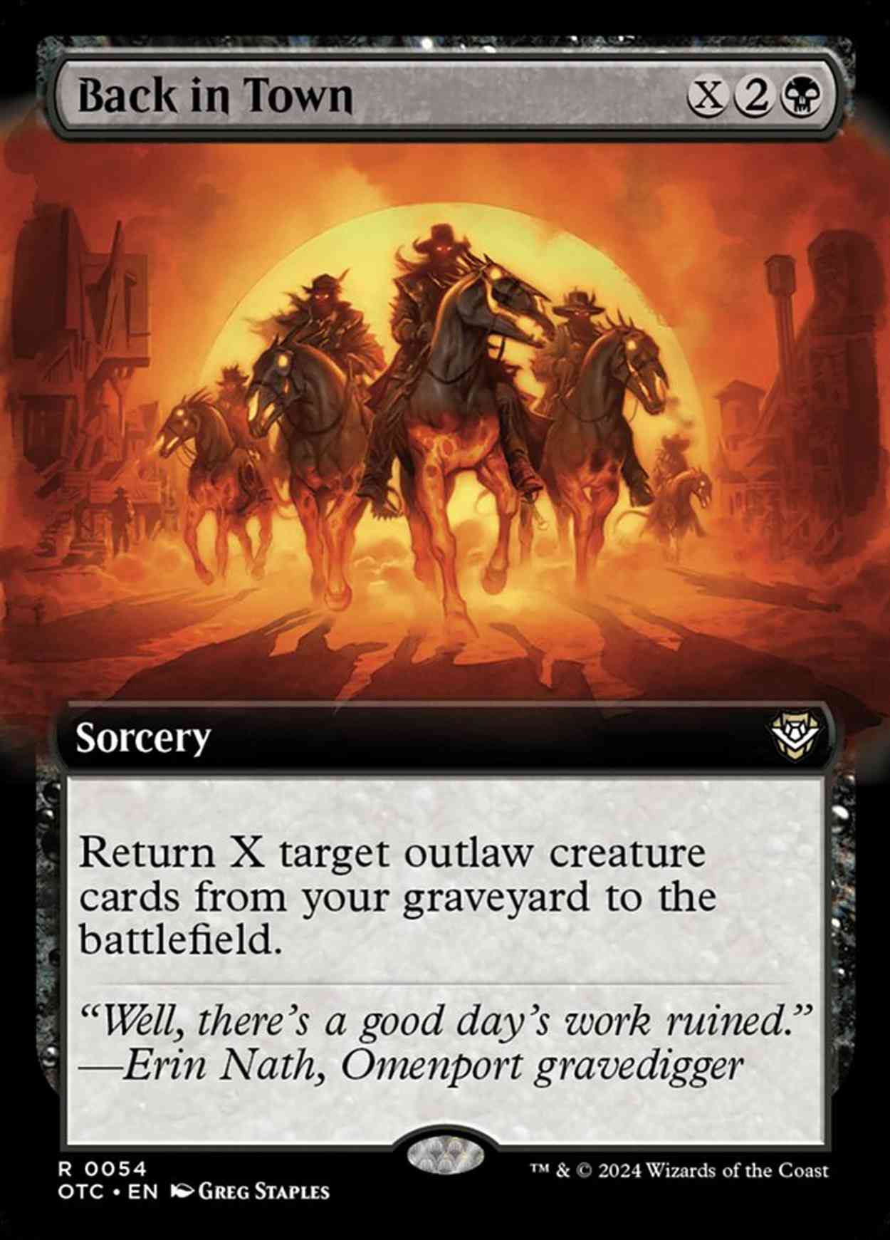 Back in Town (Extended Art) magic card front